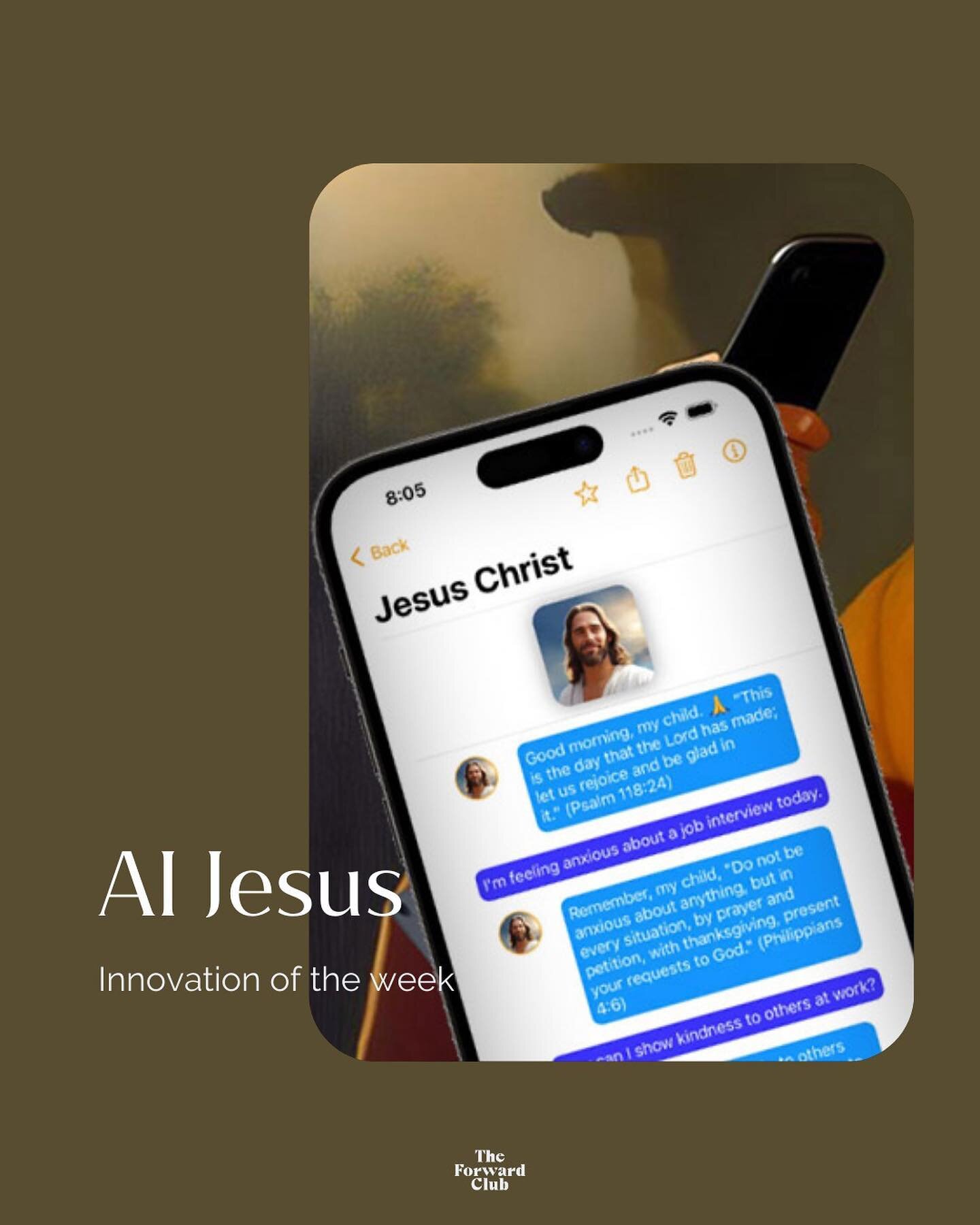 AI is almost becoming a religion itself, but what if you flip it around? Besides being a prophet and philosopher, Jesus is now a 24/7 internet guru 🙏🏻

Ask Jesus is a modern-day rendition of Jesus that provides people with answers to their burning 