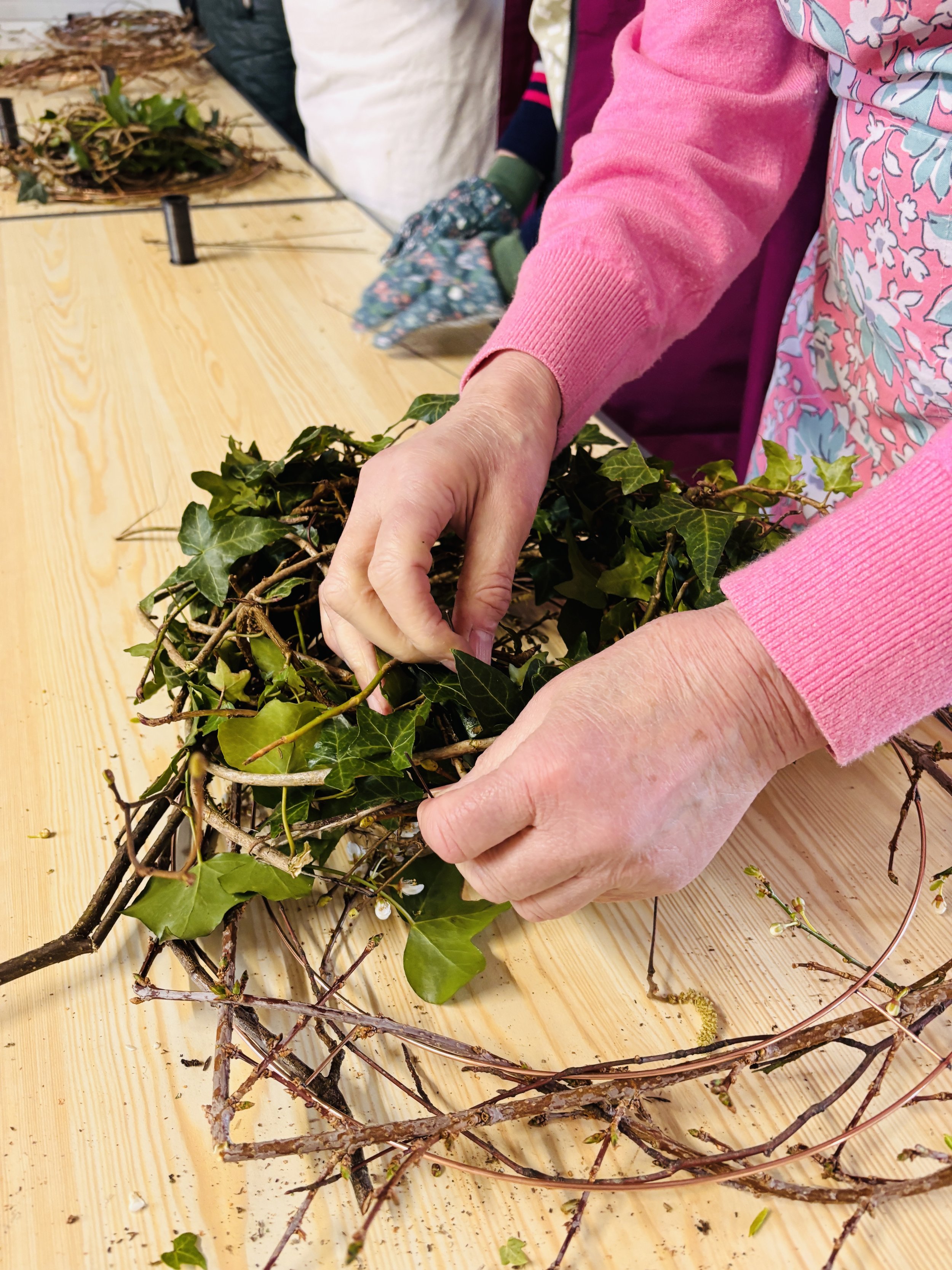 Living Wreath Making