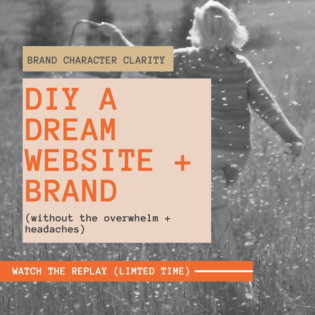 I taught a FREE class for those that want to gain Clarity for their online Brand and Website through my fun framework: Brand Characters! Come and find yours! Comment &ldquo;REPLAY&rdquo; and I will send you link to watch while still available.
What y