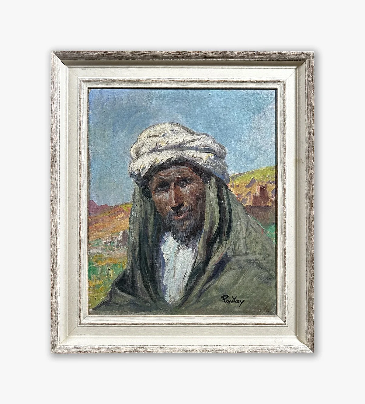 "Berbère du Haut-Atlas", signé Henri Jean Pontoy, circa 1935-1940
(Format encadré 50 x H 58 cm)