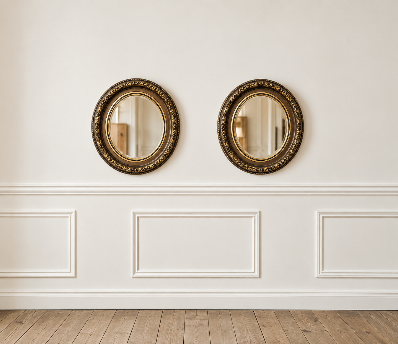 Paire de miroirs anciens (56 x 64 cm)
