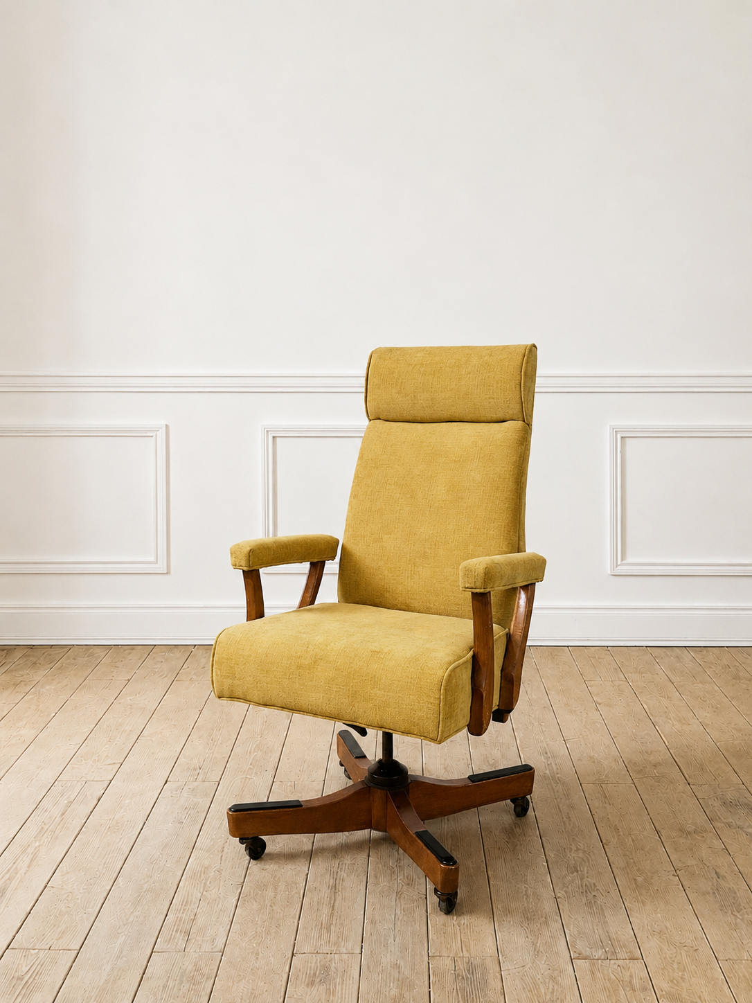 Fauteuil de bureau à roulettes, vintage