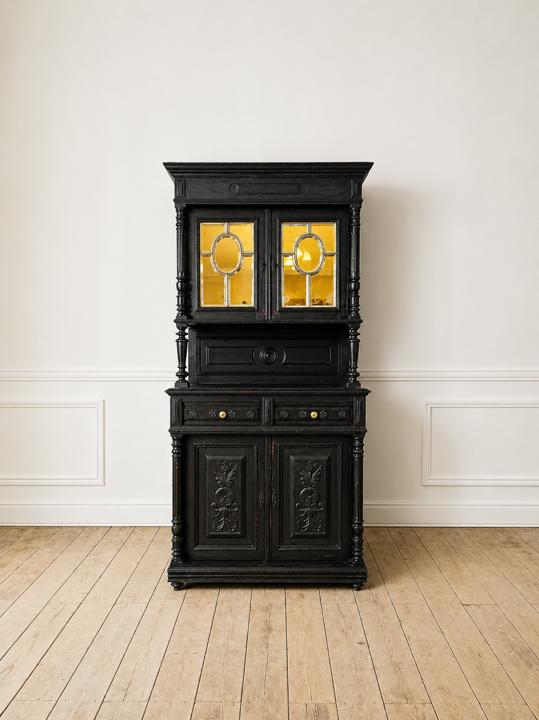 Vitrine Napoléon III (110 x 55 cm - H 215 cm)