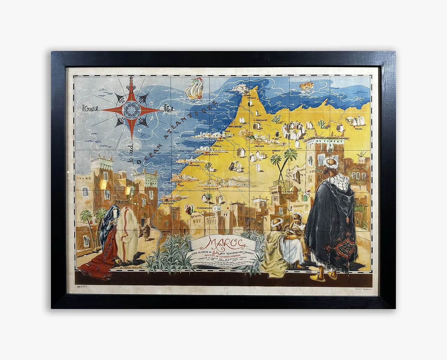 Affiche signée Gabriel Carriat-Rolant, édition luxe numérotée, circa 1947
(Format encadré 104 x H 78 cm)