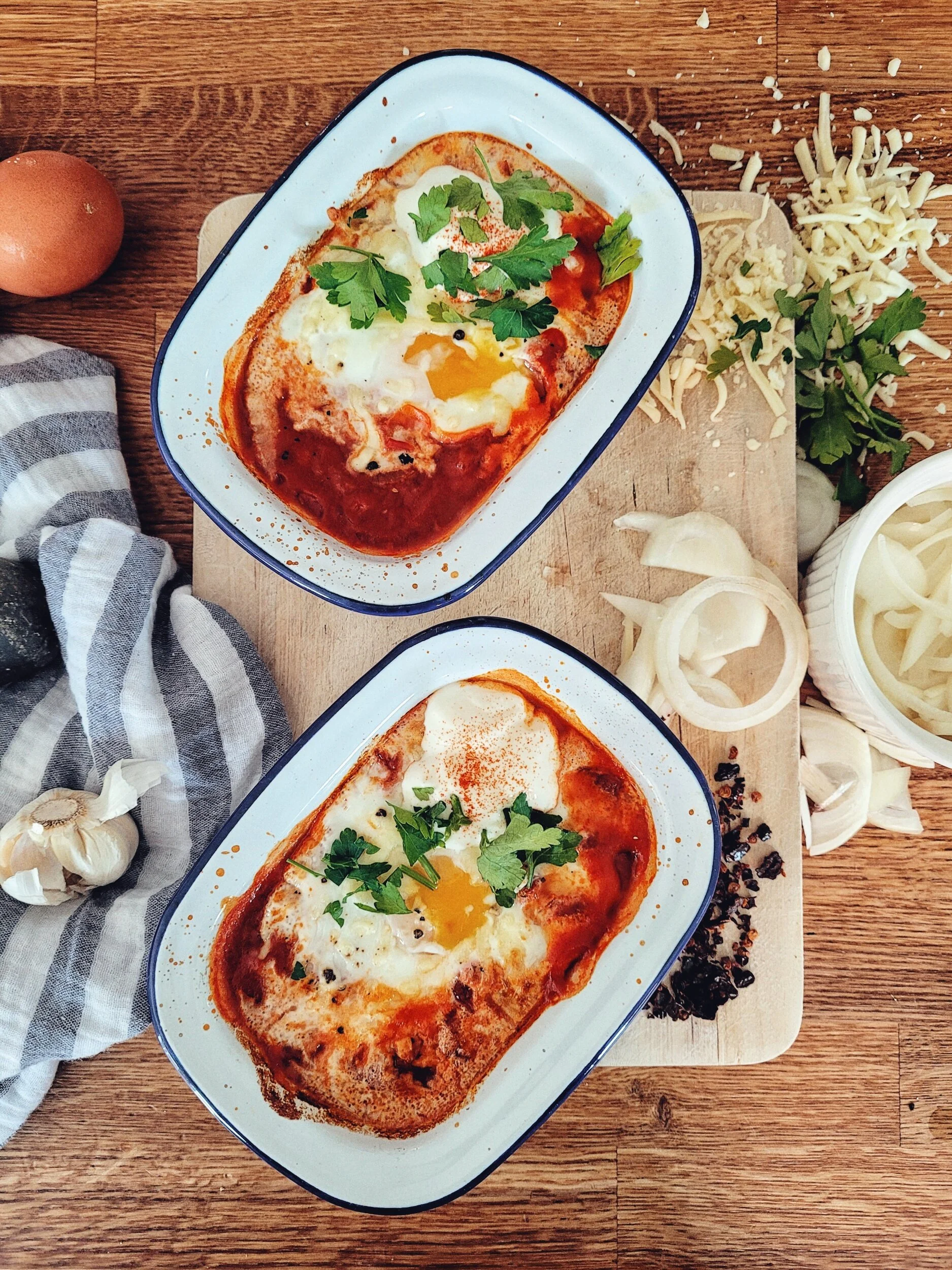 Cumin & paprika baked eggs