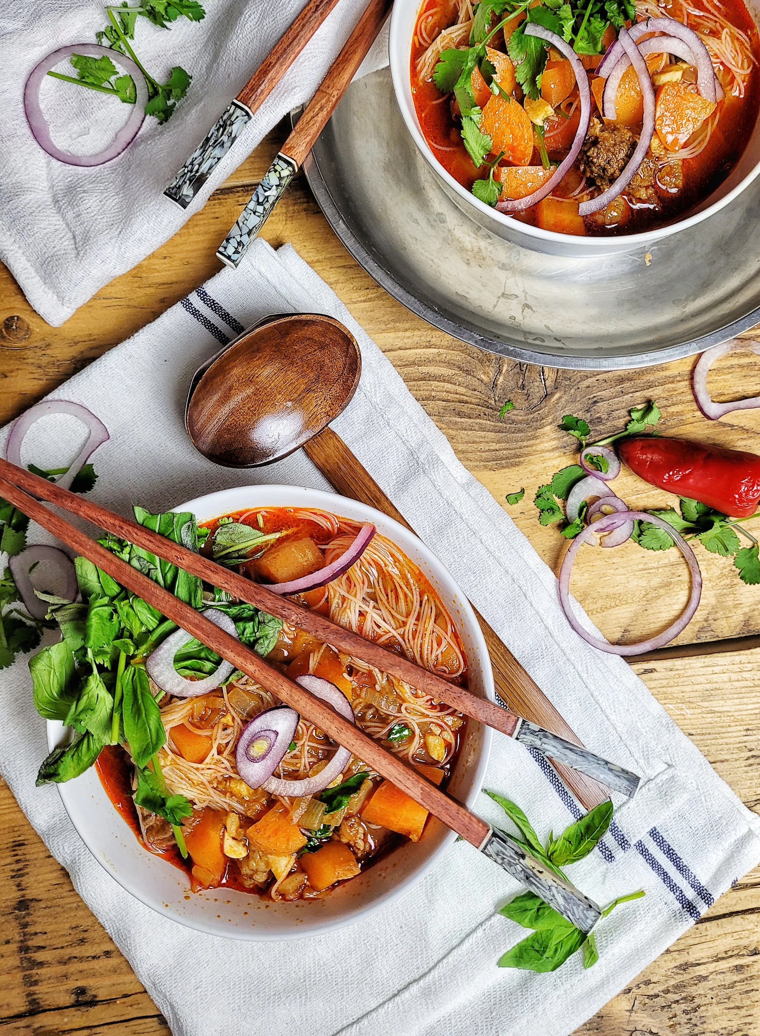 Vietnamese beef brisket noodle soup