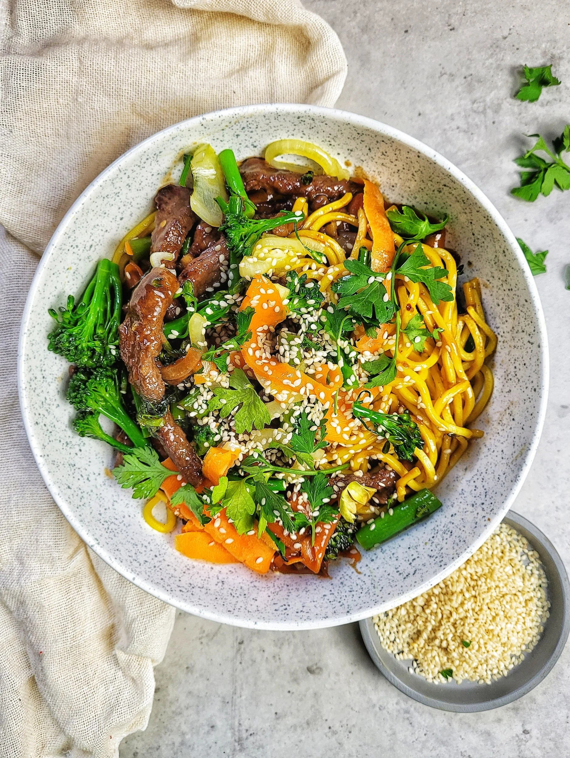 Mongolian beef ramen