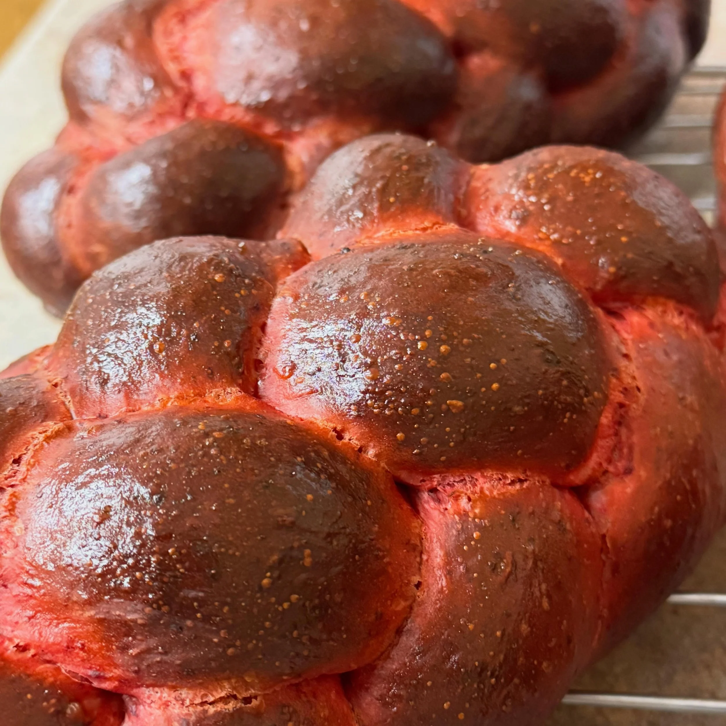 Tonight&rsquo;s Oneg Shabbat meal is 🔴. Red everything - red Challah, red velvet, red rice and beans! Shabbat shalom! ❤️
