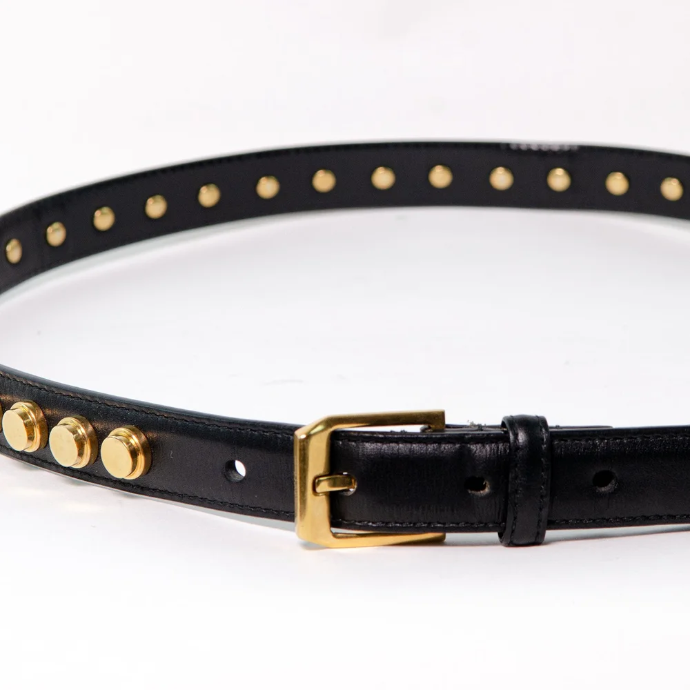 RARE Saint Laurent Brown Studded Belt RARE Saint Laurent Brown Studded Belt main image 4