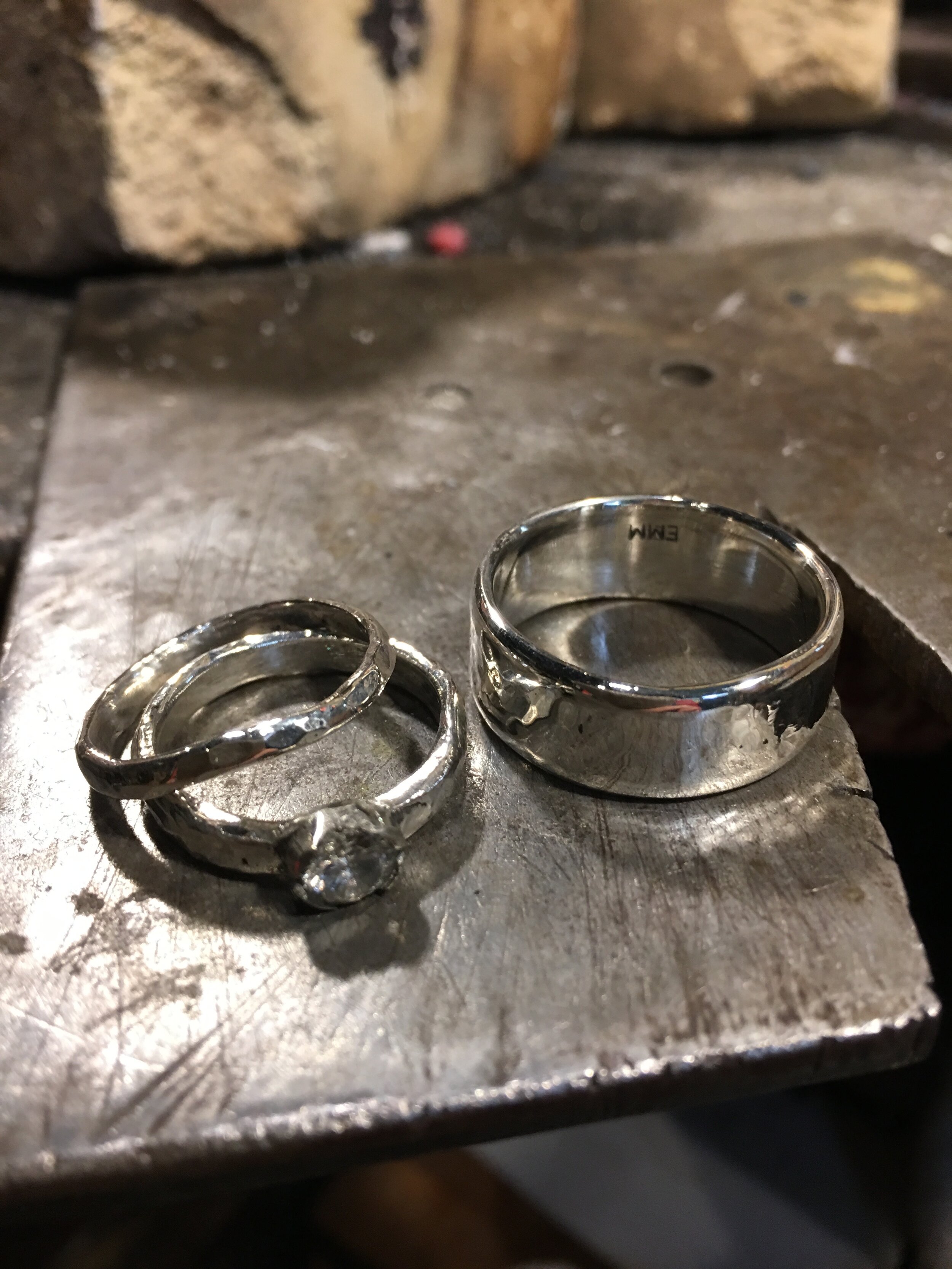 Engagement and Wedding Set — Mountain Metalworks Asheville