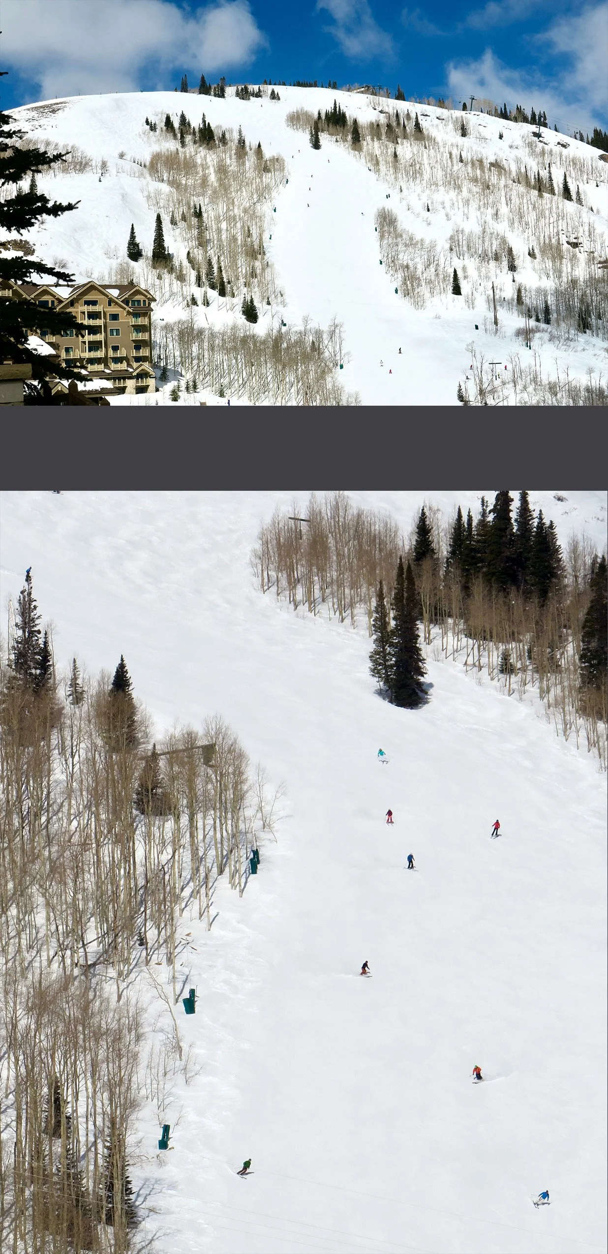 These are some of the slopes I skied on . . .