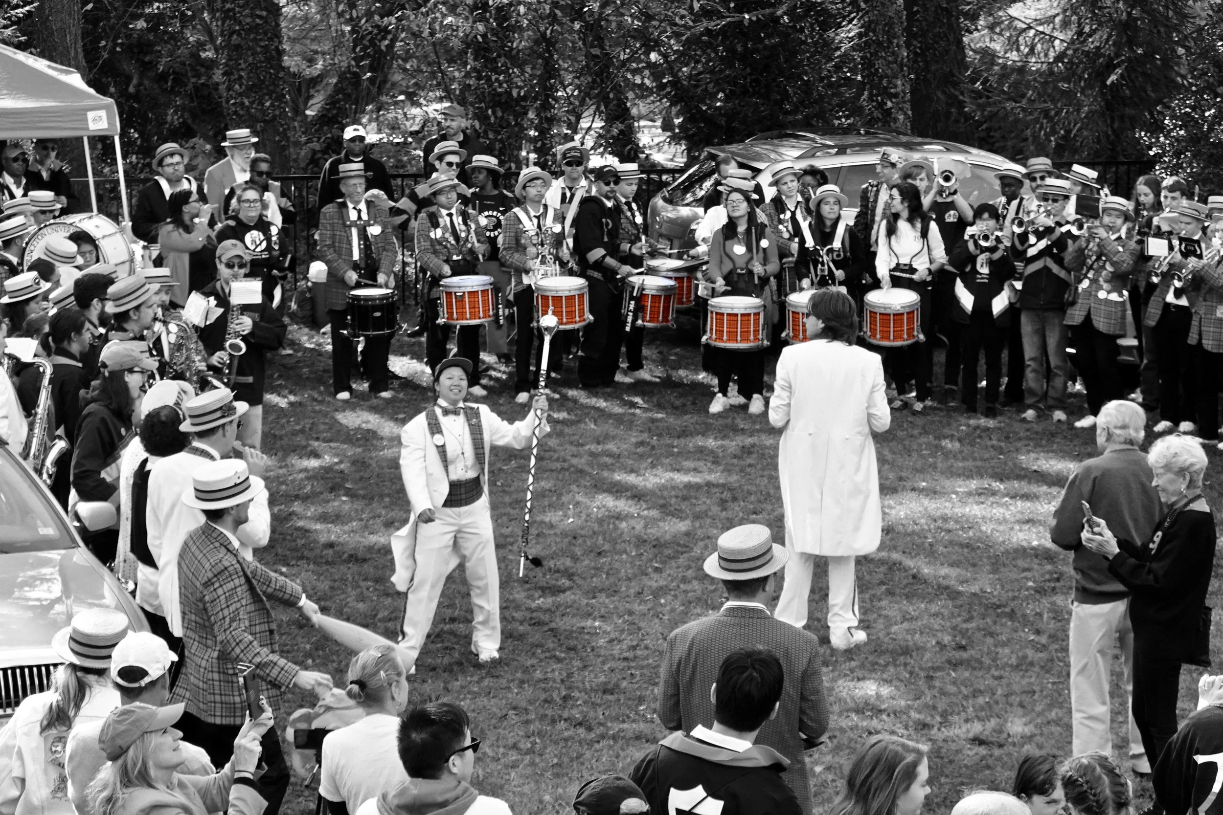  The band has now arrived – and my shot features its bass drum section. 