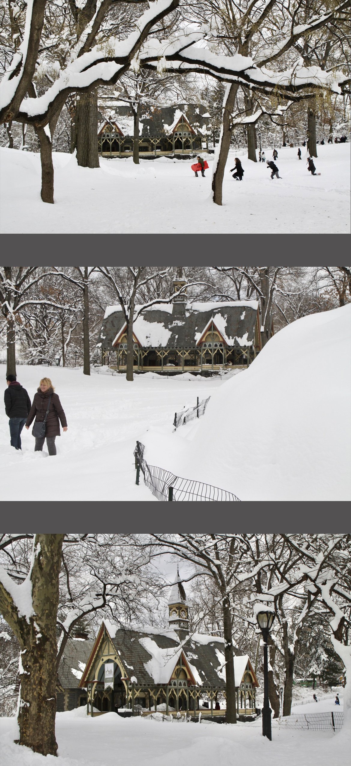  Three views of the Dairy Visitor Center & Gift Shop. 