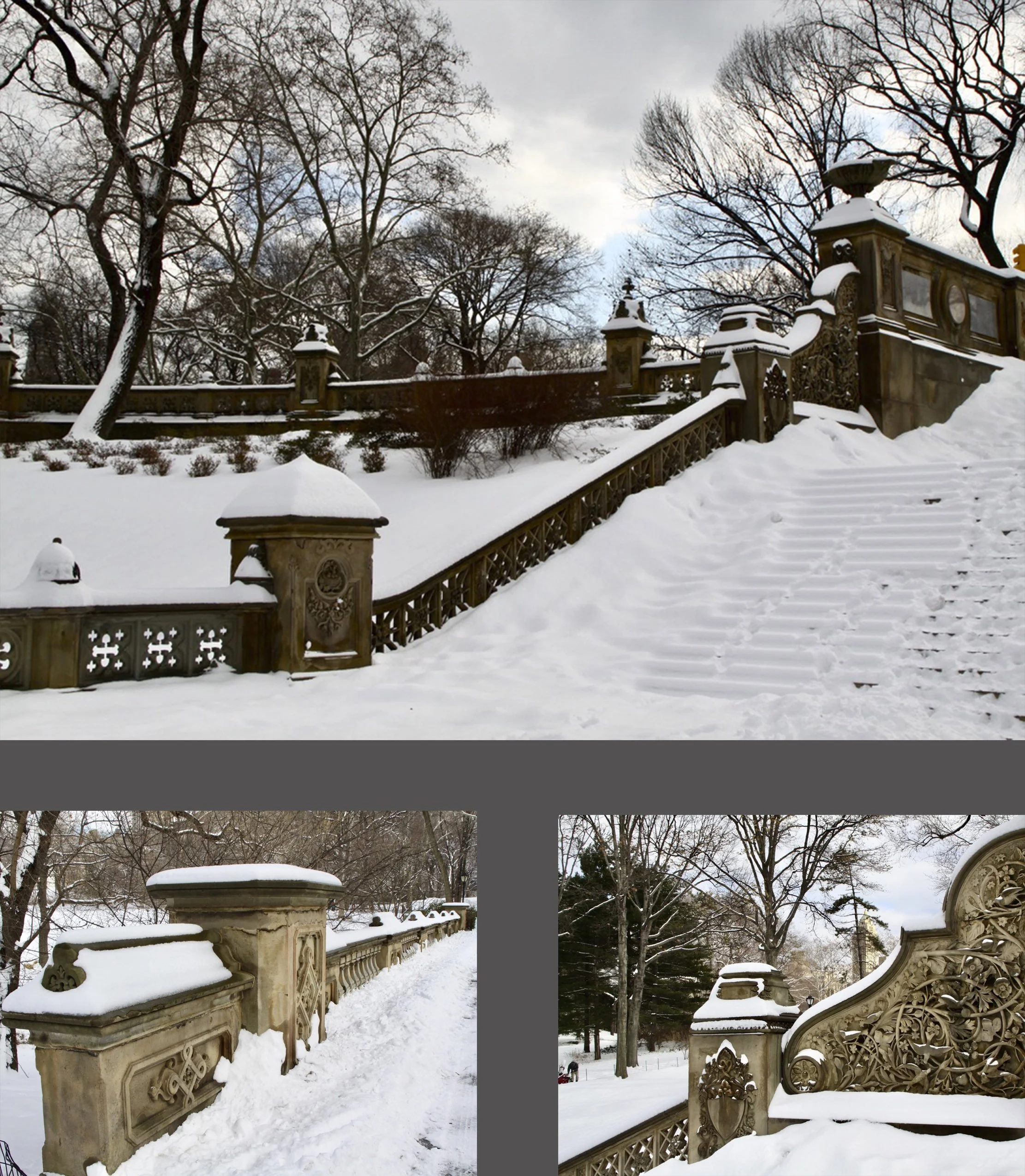  One of the Park’s prime photo opportunities is Bethesda Terrace, with the Bethesda Fountain at its core. Here’s what it looks like when you first approach the scene. 