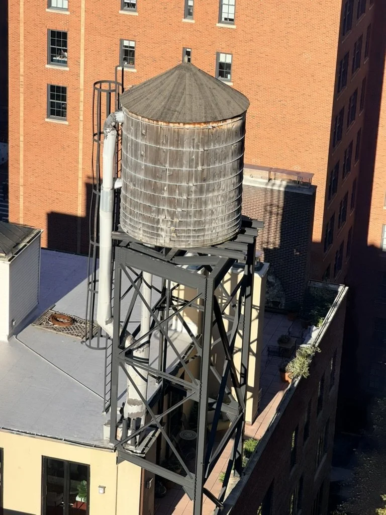  I then took a shot with the water tower up close and dominating the picture, but without much help from its surroundings. 