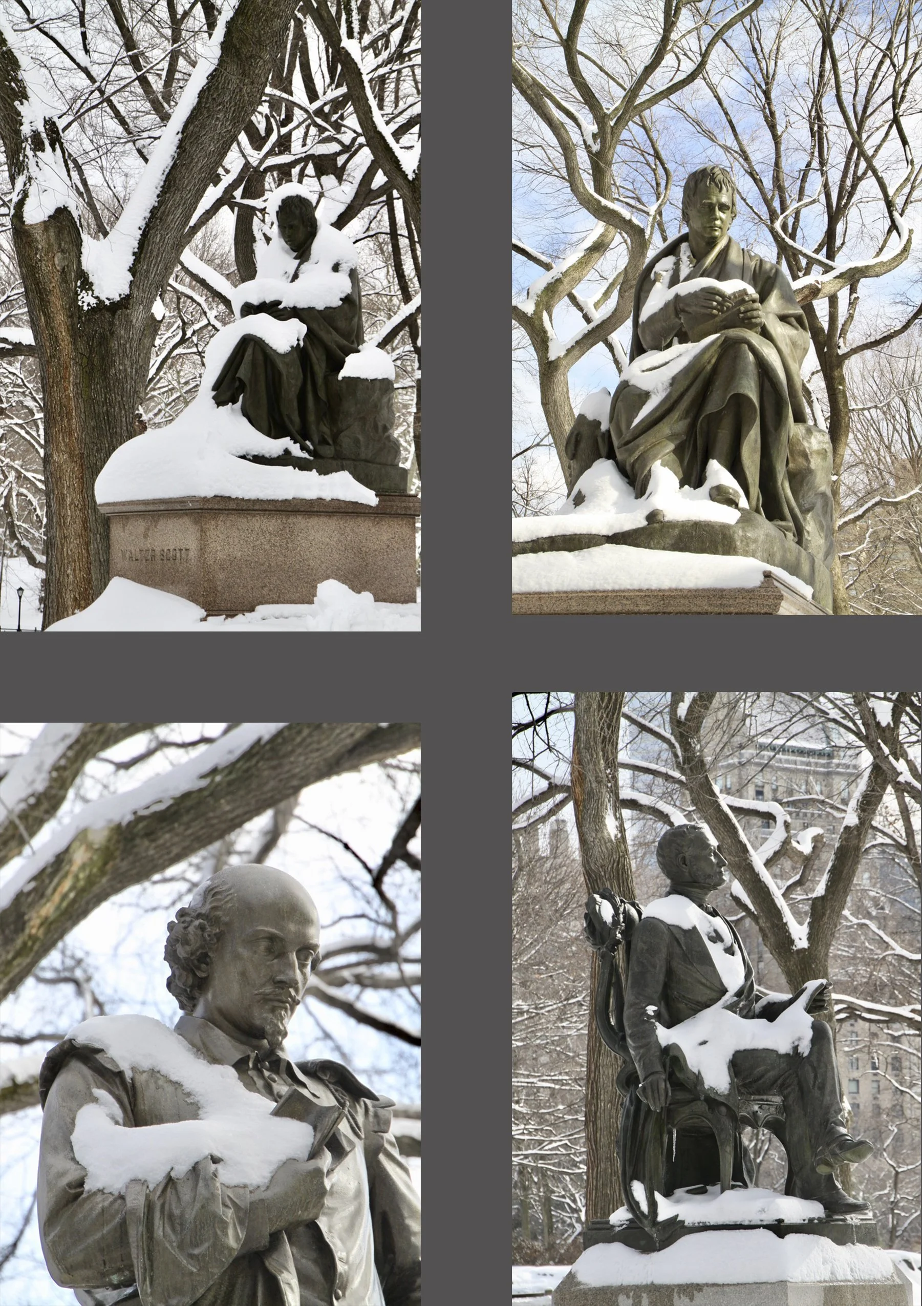  At the thoroughfare’s southern end, there are a number  of individual memorial statues. 