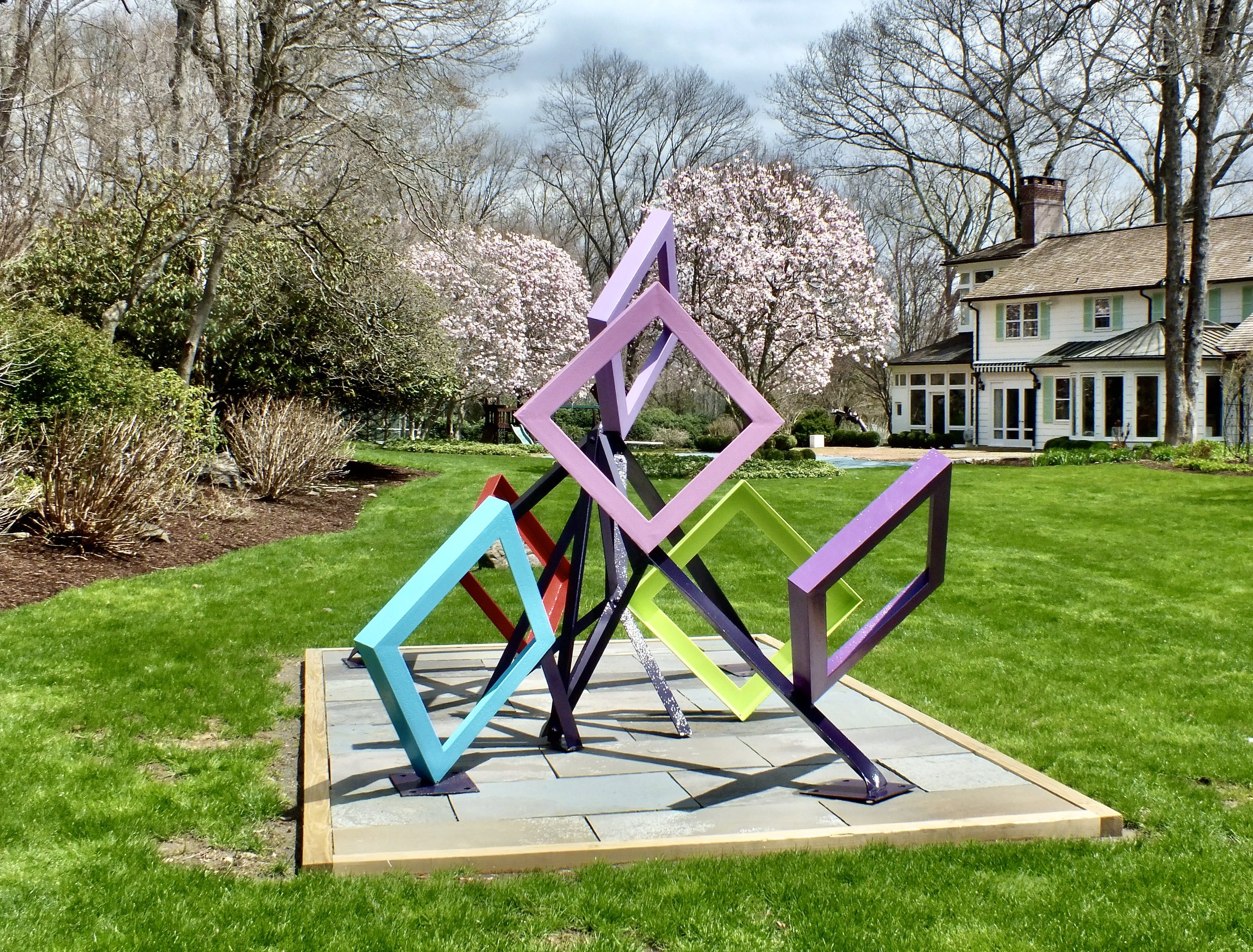  Here’s an outstanding collection of welded metal sculptures by  Carole Eisner that adorn the lawn of Dick and Carole’s home in Weston, CT.  