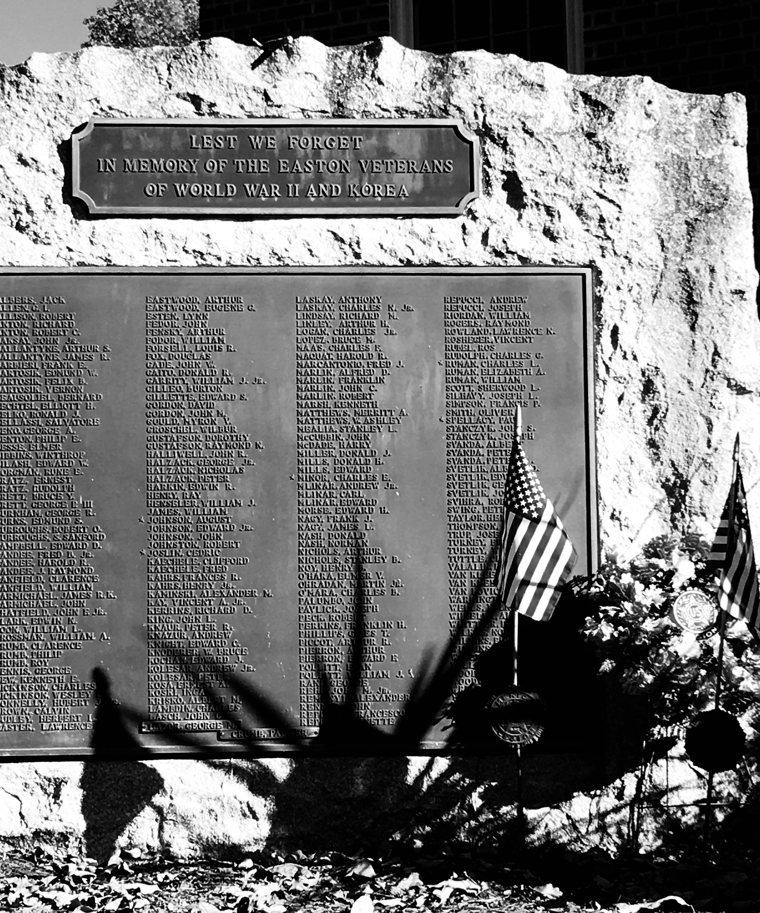  And how about this interesting web of shadows seemingly cast by the single memorial flag. 