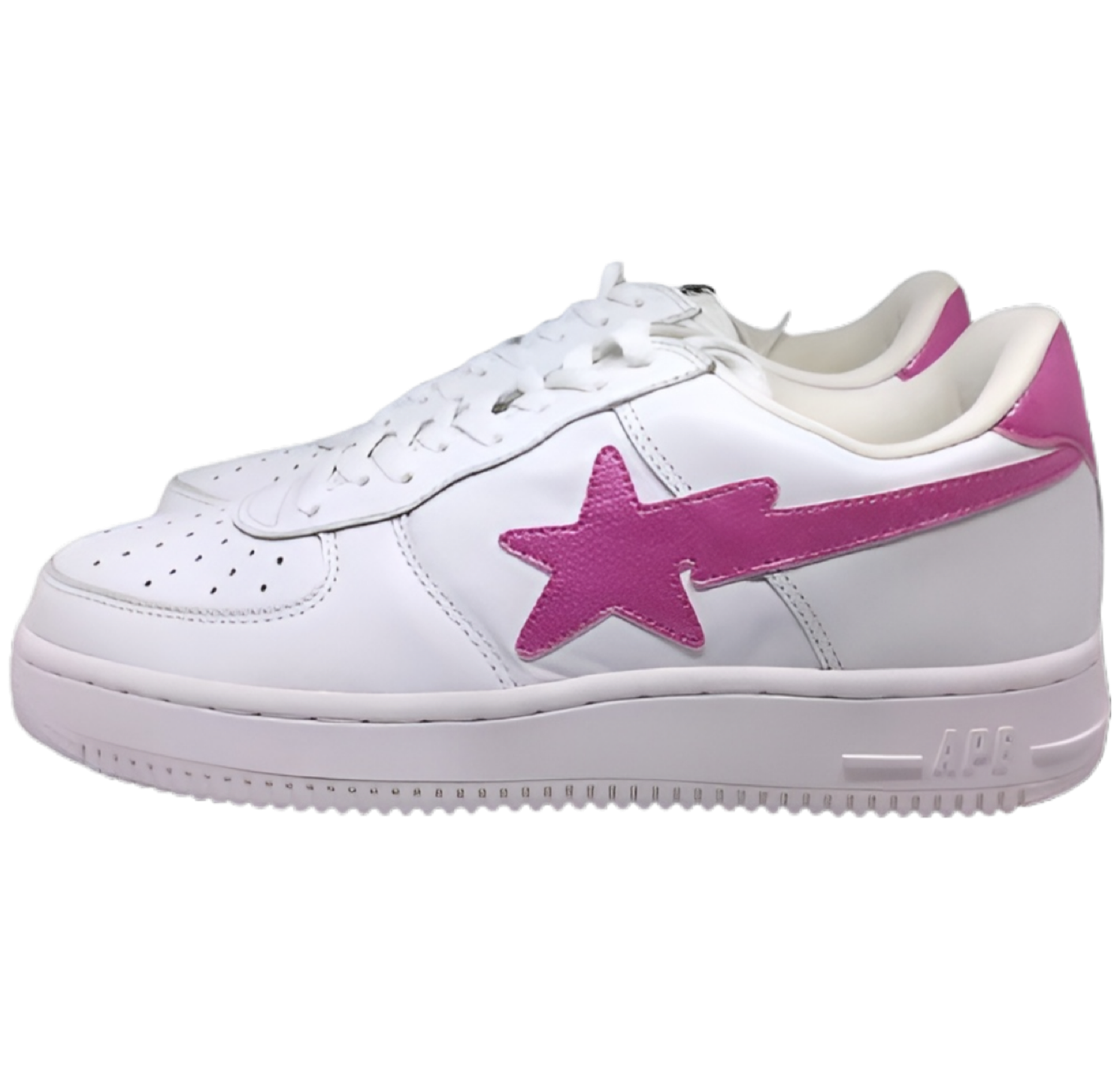 A BATHING APE PINK SNAKESKIN BAPESTA — COLLECTIVE MILO