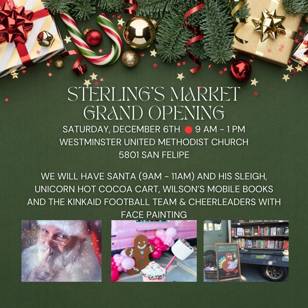 It&rsquo;s Sterling&rsquo;s Market Grand Opening this Saturday! Santa Claus and his sleigh will be there from 9 am - 11 am. Come get a picture with him on his sleigh! And we will have Unicorn Hot Cocoa, first 40 cups free! We will also have Wilson&rs