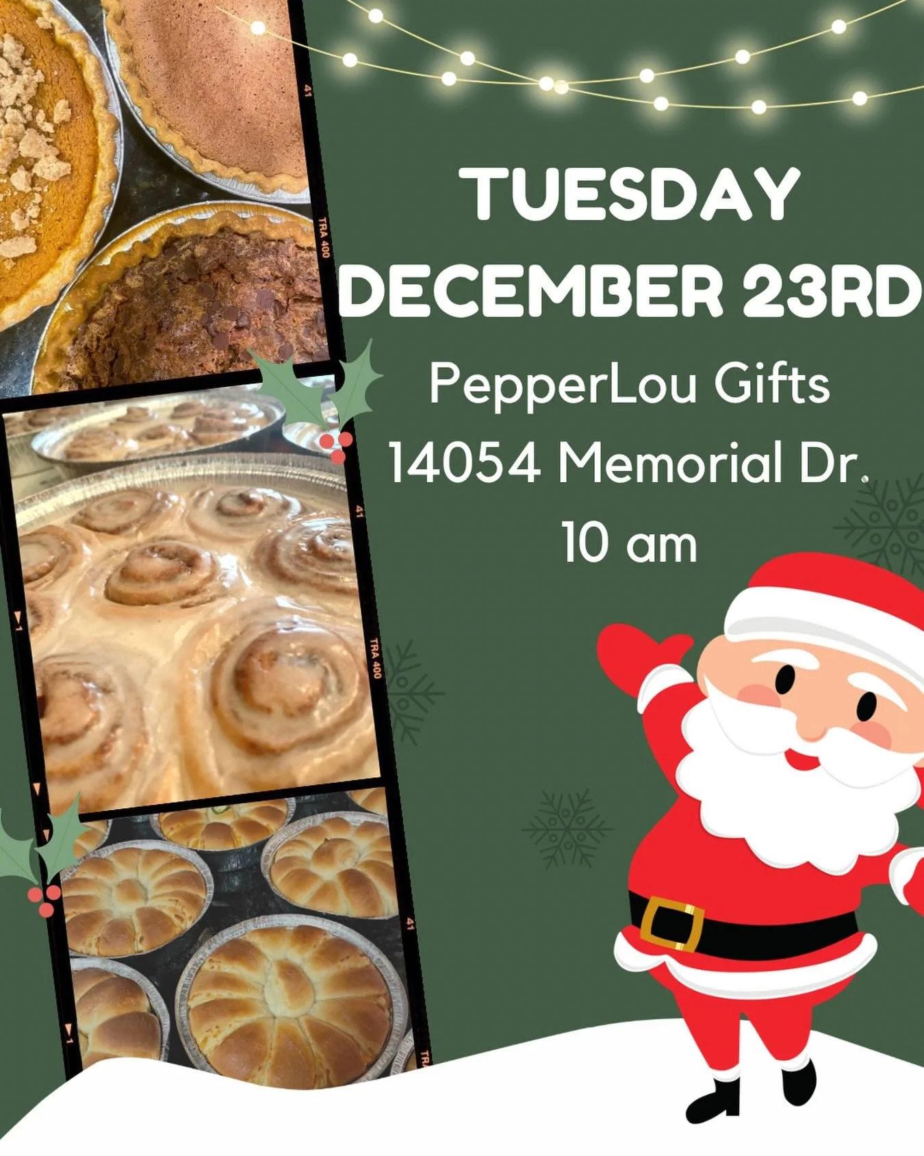 Last chance to get yummy goodies for Christmas! We will be at PepperLou from 10 am until sold out! This is our favorite pop up of the year! Can&rsquo;t wait to see y&rsquo;all there! 🎄🎅🏻&hearts;️