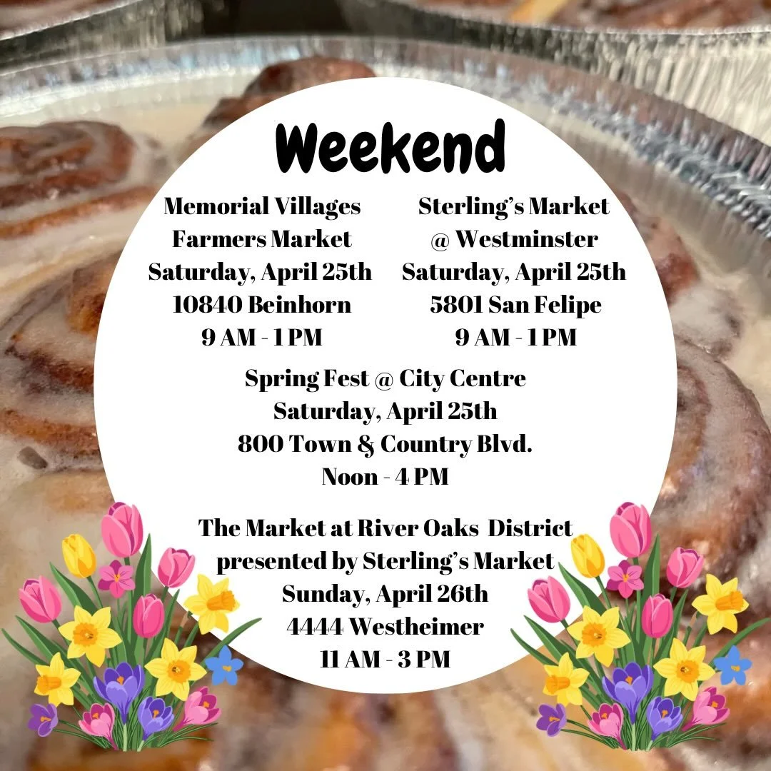 Y&rsquo;all! We have such a fun, busy weekend planned! Please come see us! We will have all things that will make you happy! 🩵🤍🩵🤍

#sweetrockinrolls #cinnamonrolls #orangerolls #kolache #iceboxpie