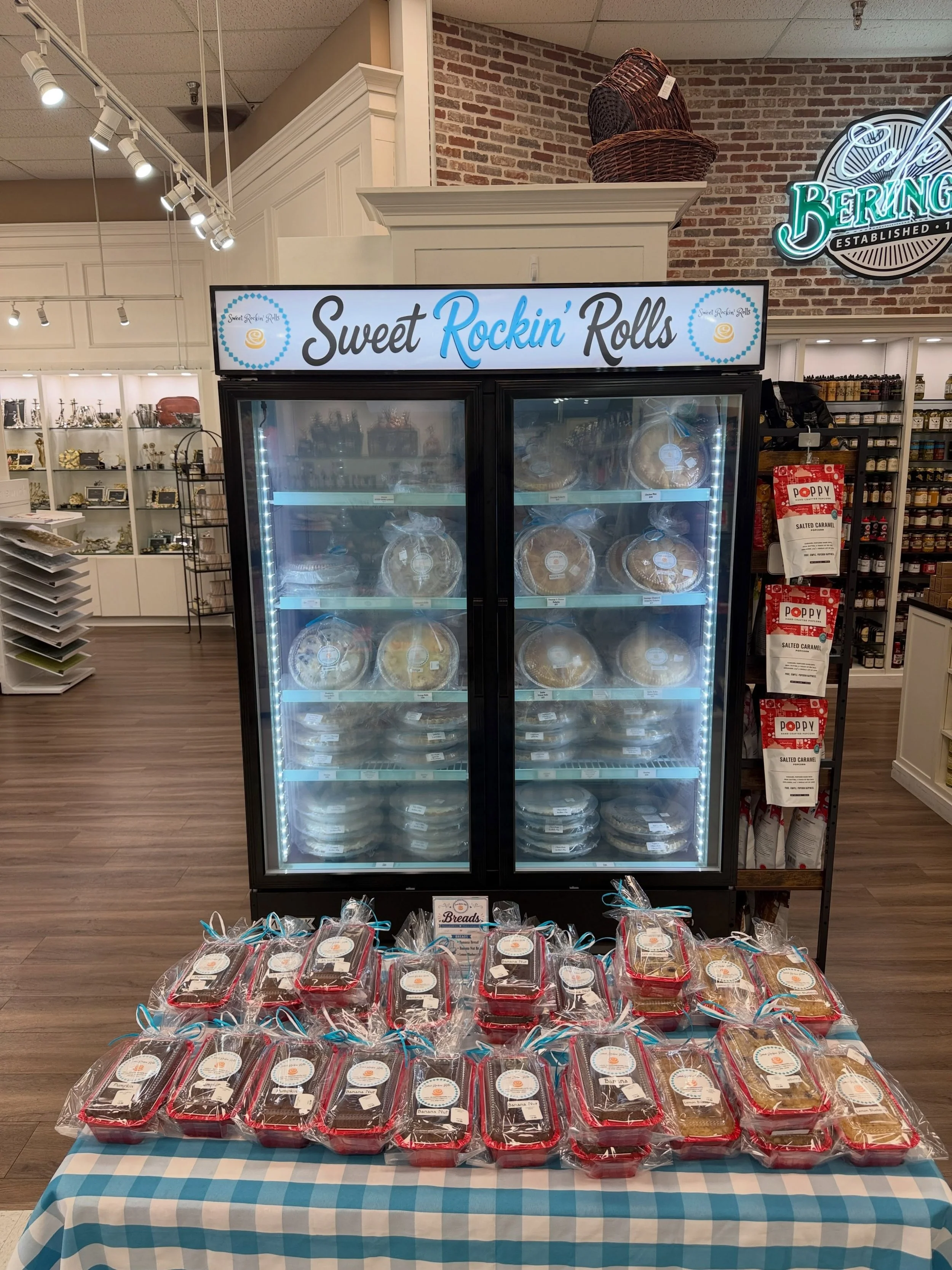 Freezers have been restocked and Breads have been delivered! At both @beringshardware locations! Be sure to stop by and grab some yummy things for your weekend!  Need some ideas? Pumpkin Bread/Banana Bread/Lemon Blueberry Bread, cinnamon rolls, kolac