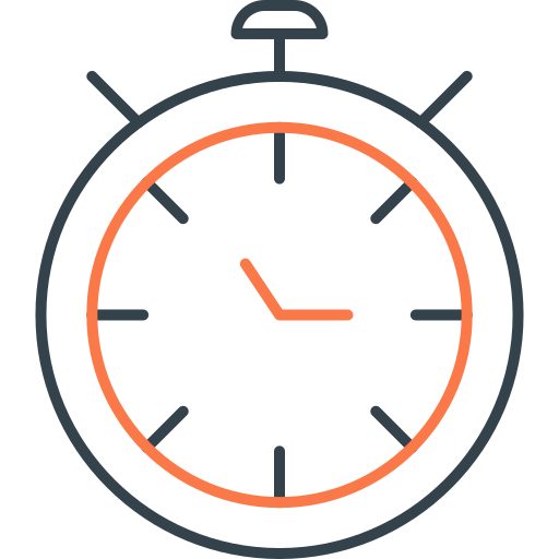 black and orange clock