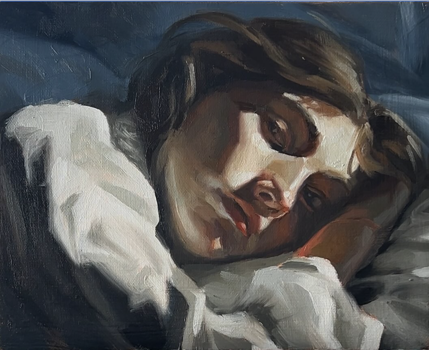 Sleepy Child. Oil on Wood Panel. 2026. 10" x 8"
