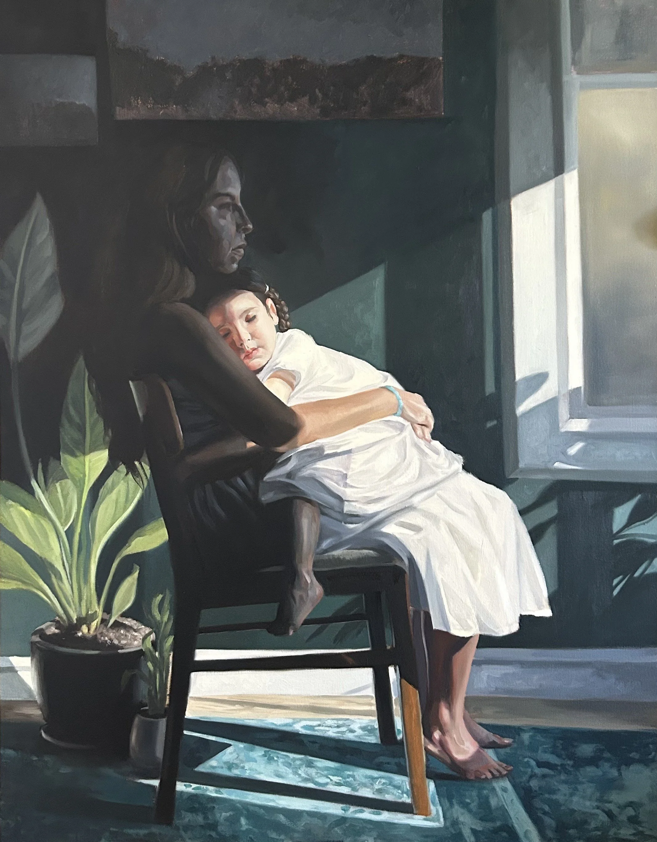 Diptych Pt 2: Mother. Oil on Canvas. 2026. 35" x 45"