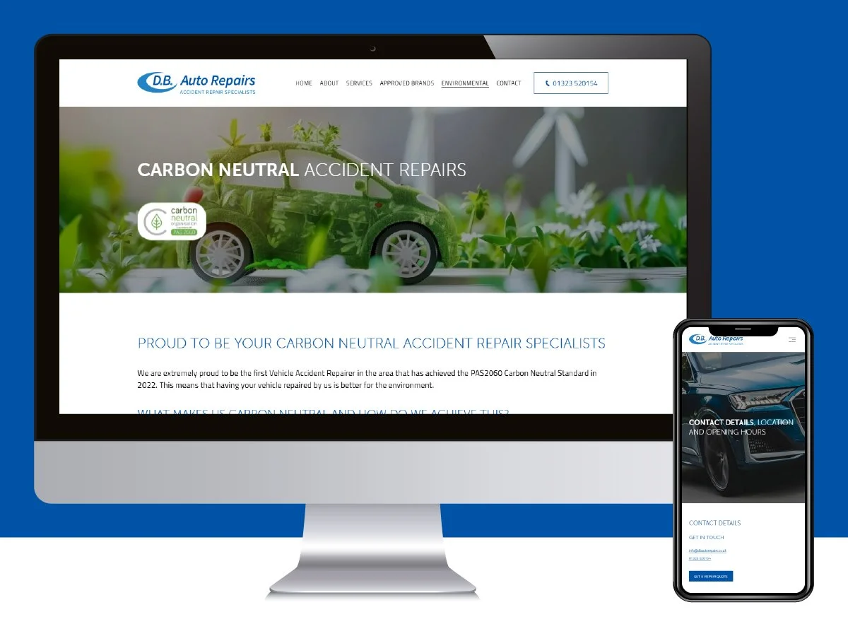 Car Body Repairs Web Design in Sussex