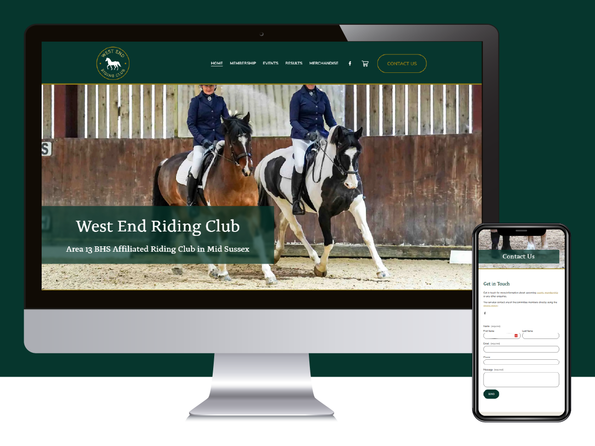 Riding Club Mid Sussex Website Design