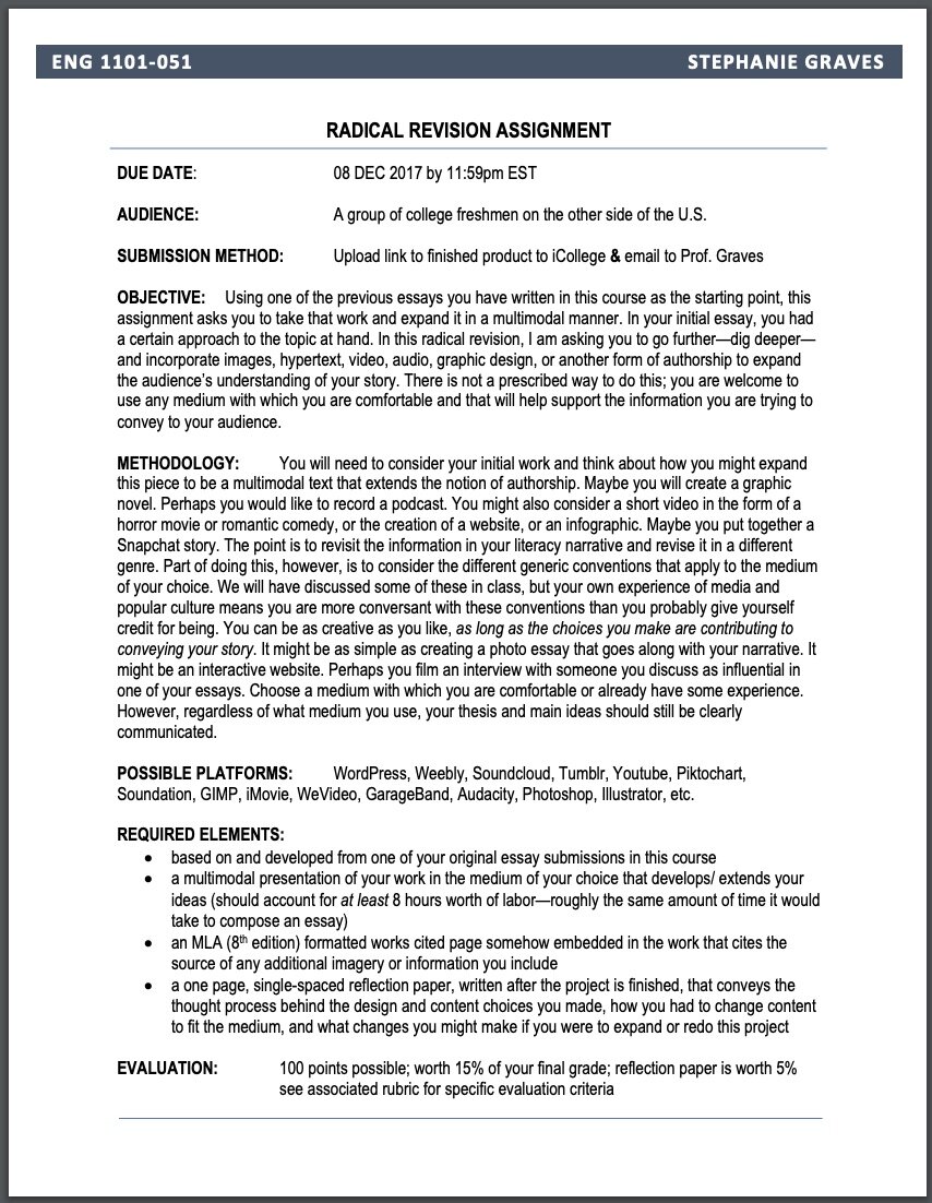 1101 F17 Radical Revision Assignment
