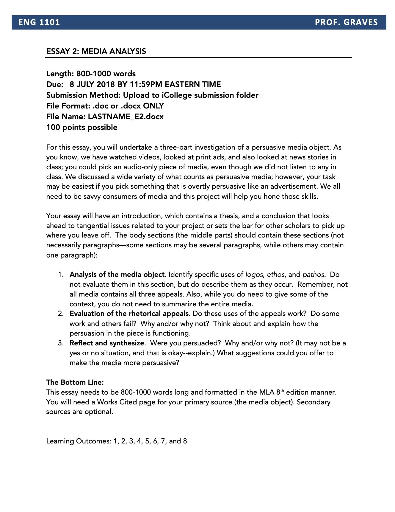 1101 SA SU18 Media Analysis