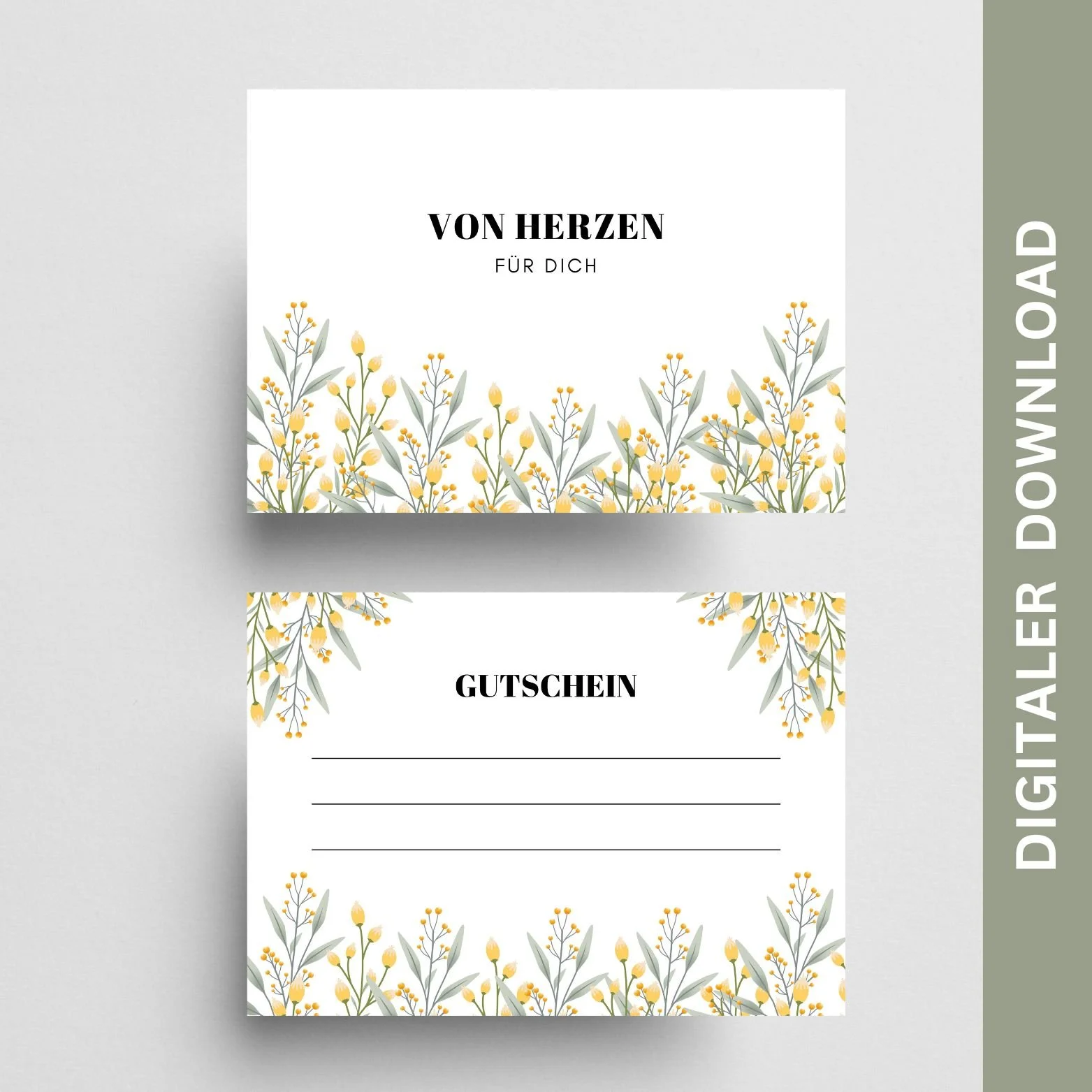 Gutschein Vorlagen - florales Design