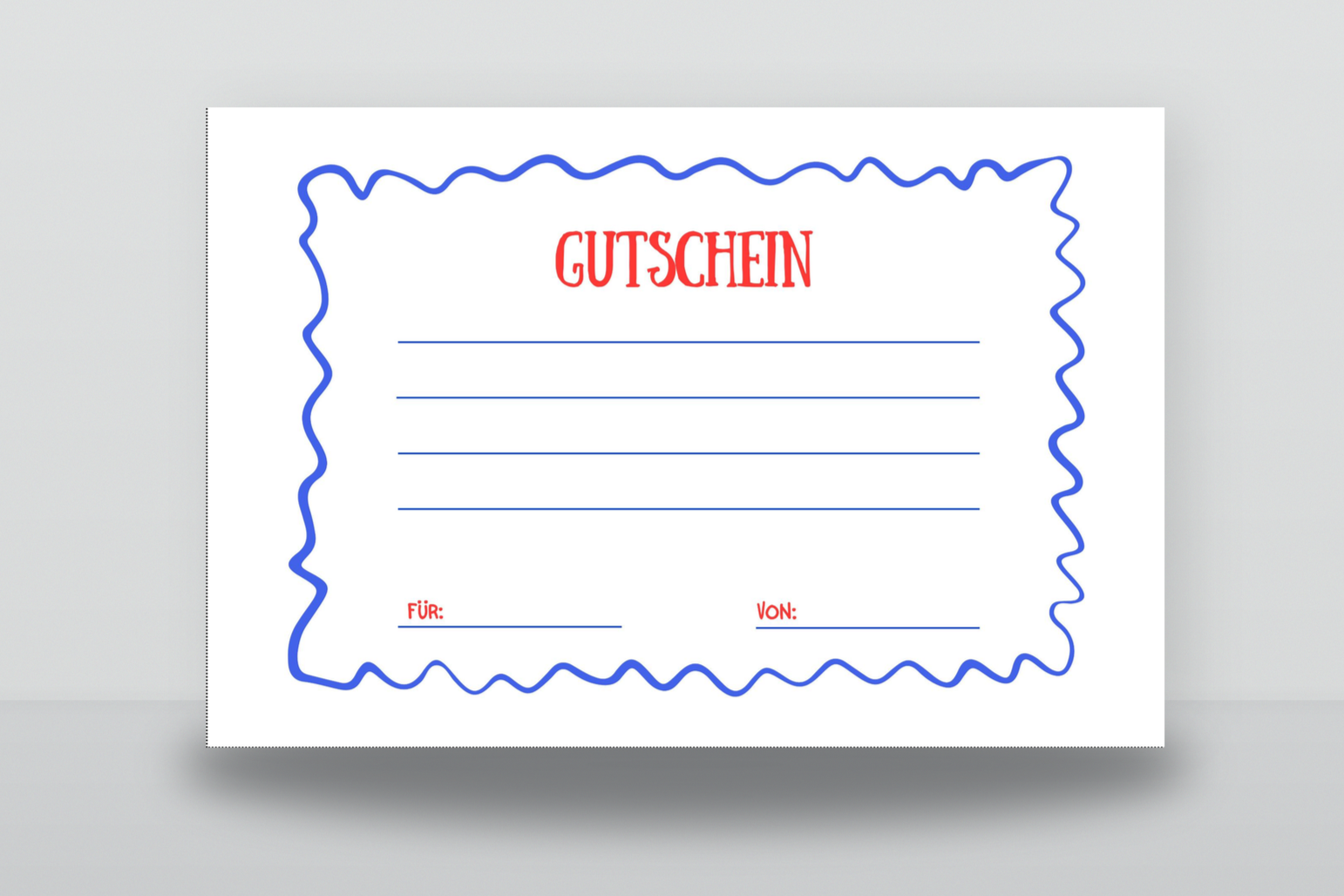 druckfertige gutscheinvorlage