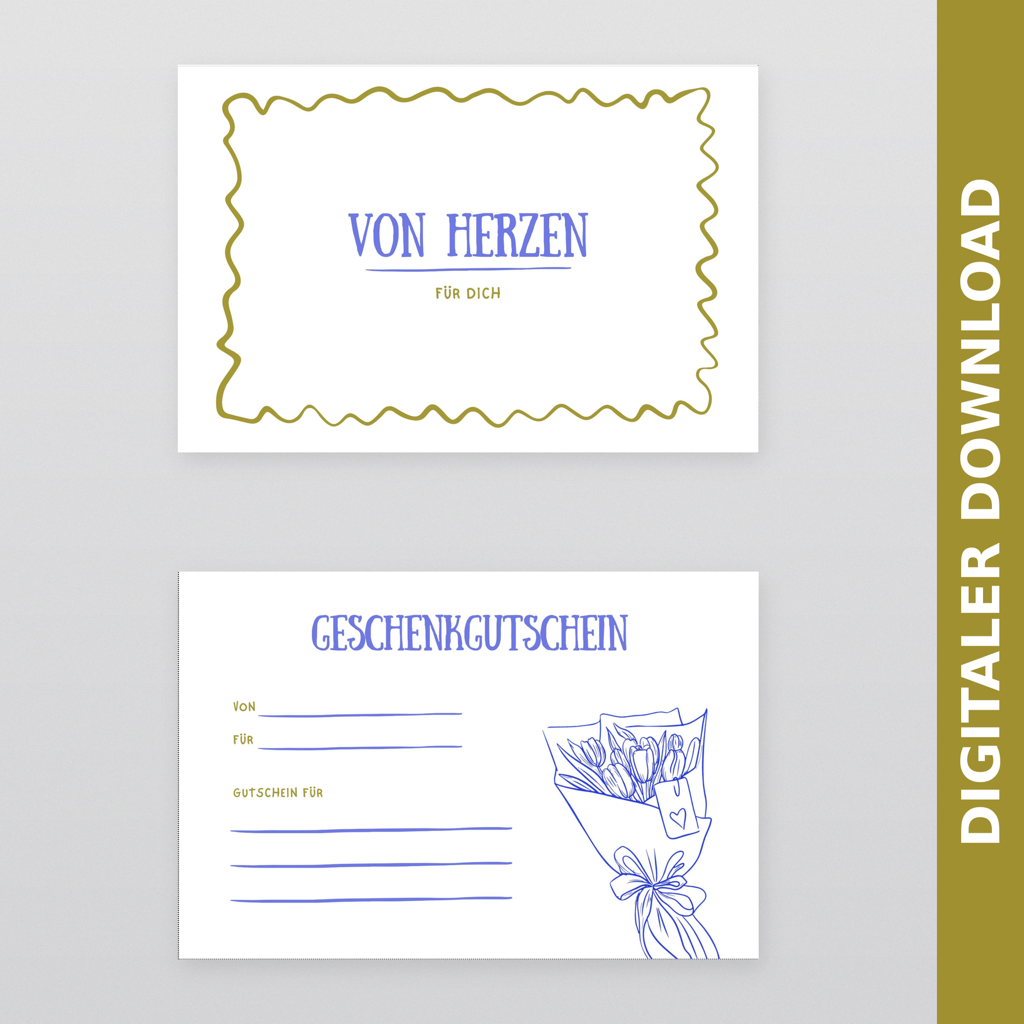 gutscheinvorlage von herzen