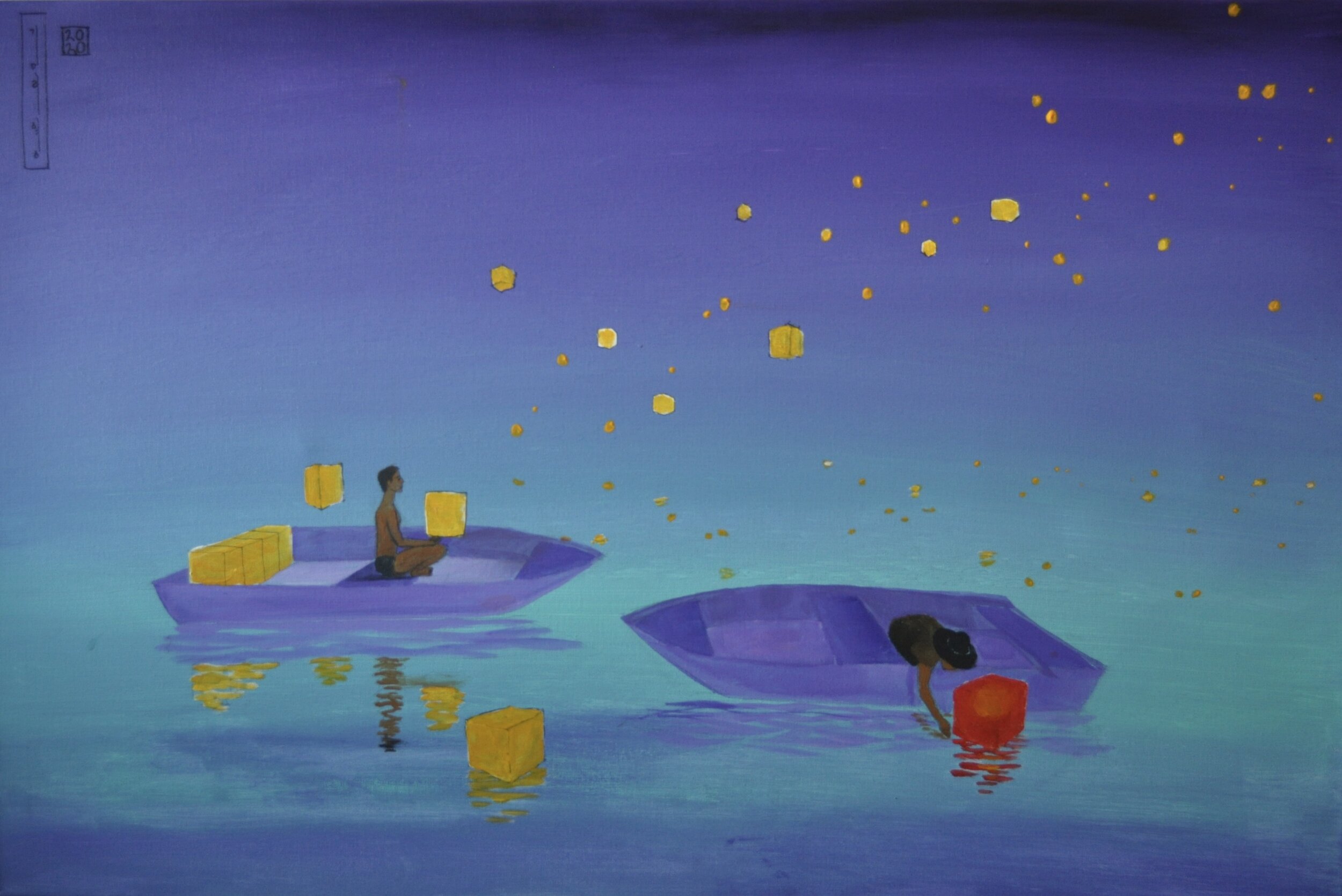 How We Met - SOLD -
Acrylic on stretched canvas, 24"x36"