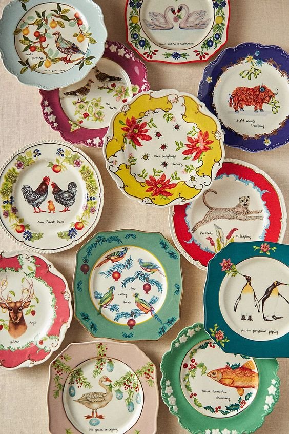 12 Days of Christmas Plate, £20, Anthropologie