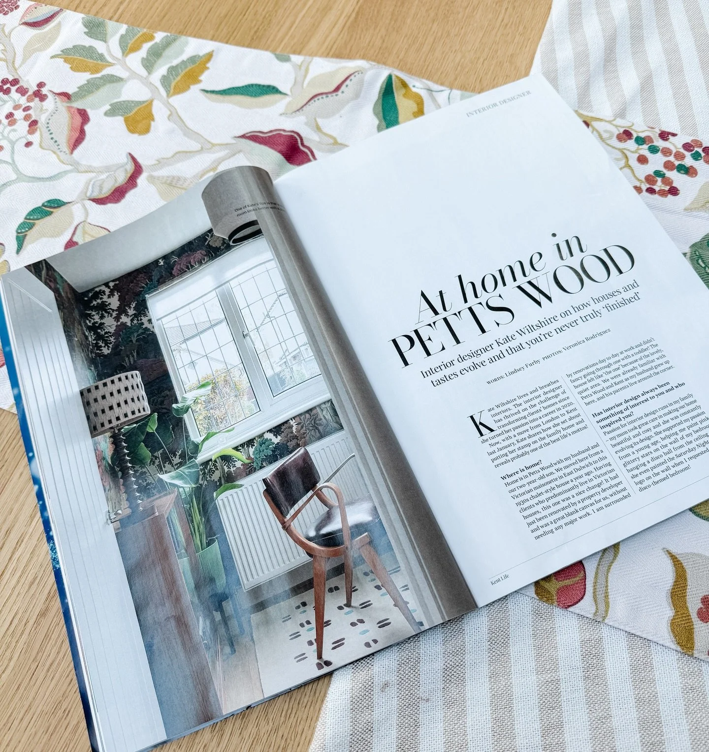 I was so happy when Kent Life approached and asked me to contribute an interior design feature! Swipe to read the article and check out my life's motto 😄