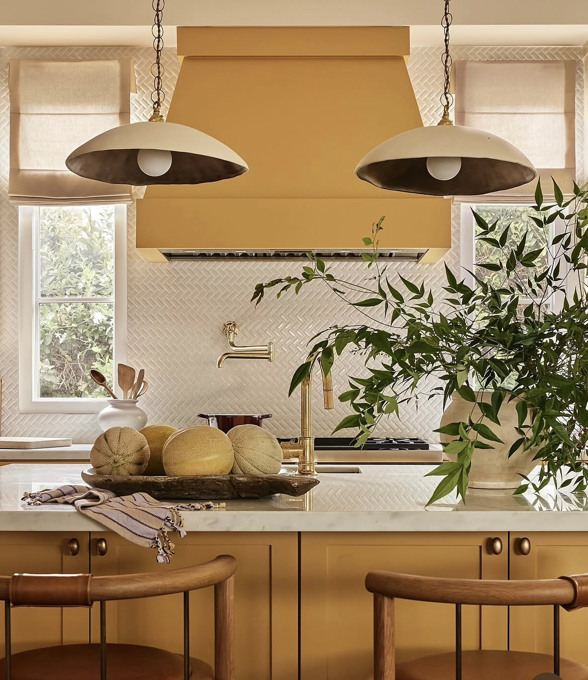 Tortuga Pendants over modern kitchen