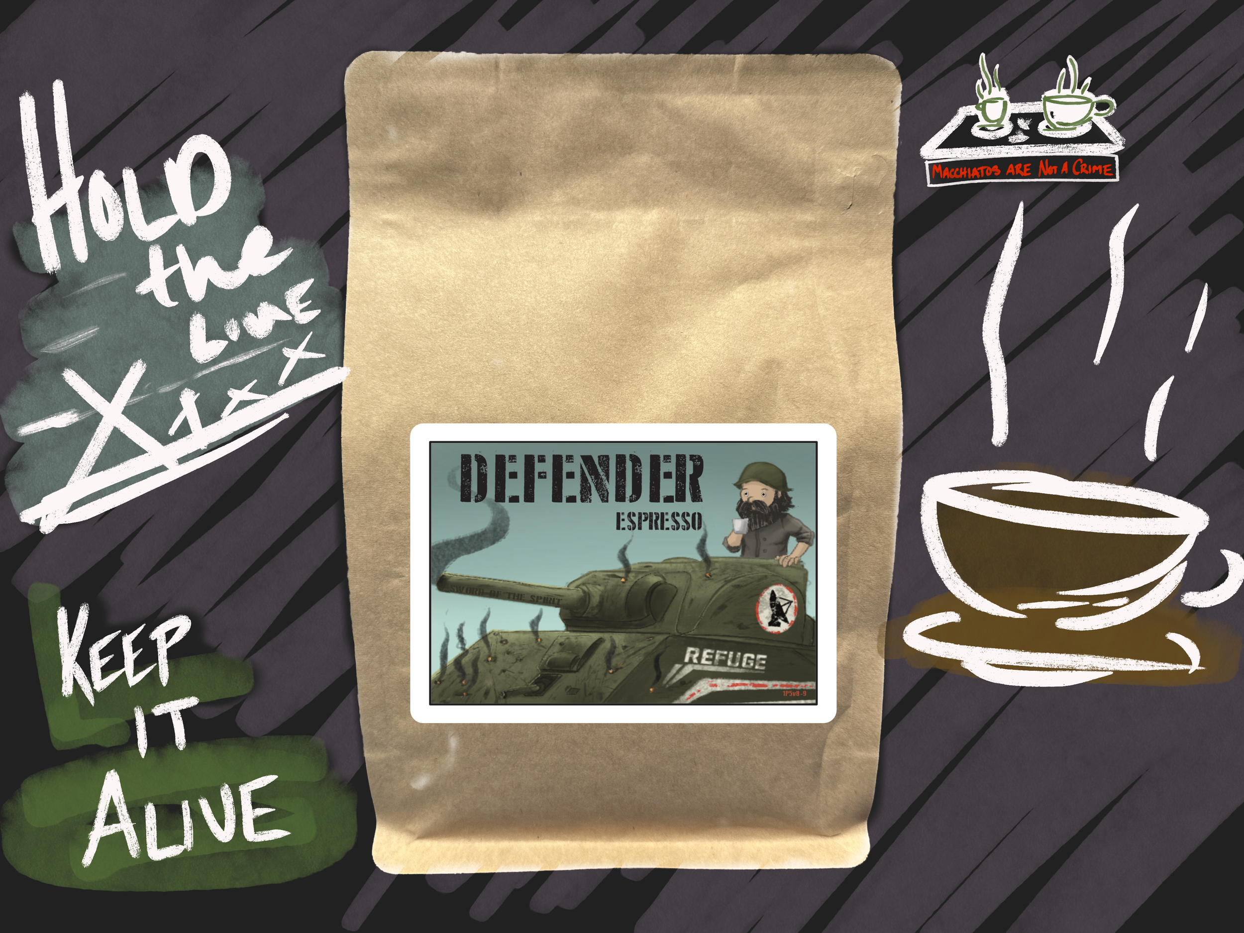 Defender Espresso Blend by Refuge Coffee Roasters in Fairhope Alabama
