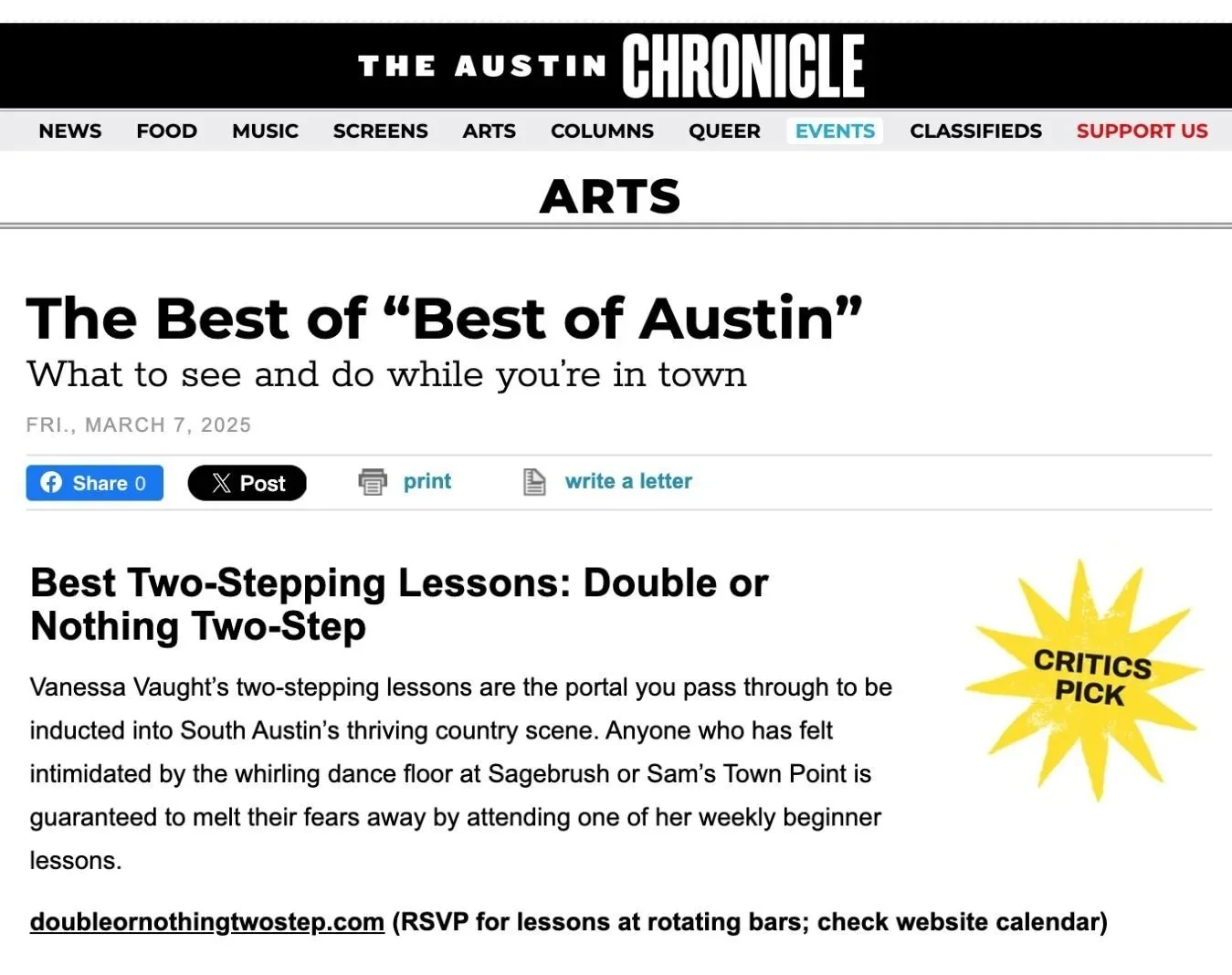 Austin, Texas Two-Step & Line Dance | Private, Group & Event Lessons