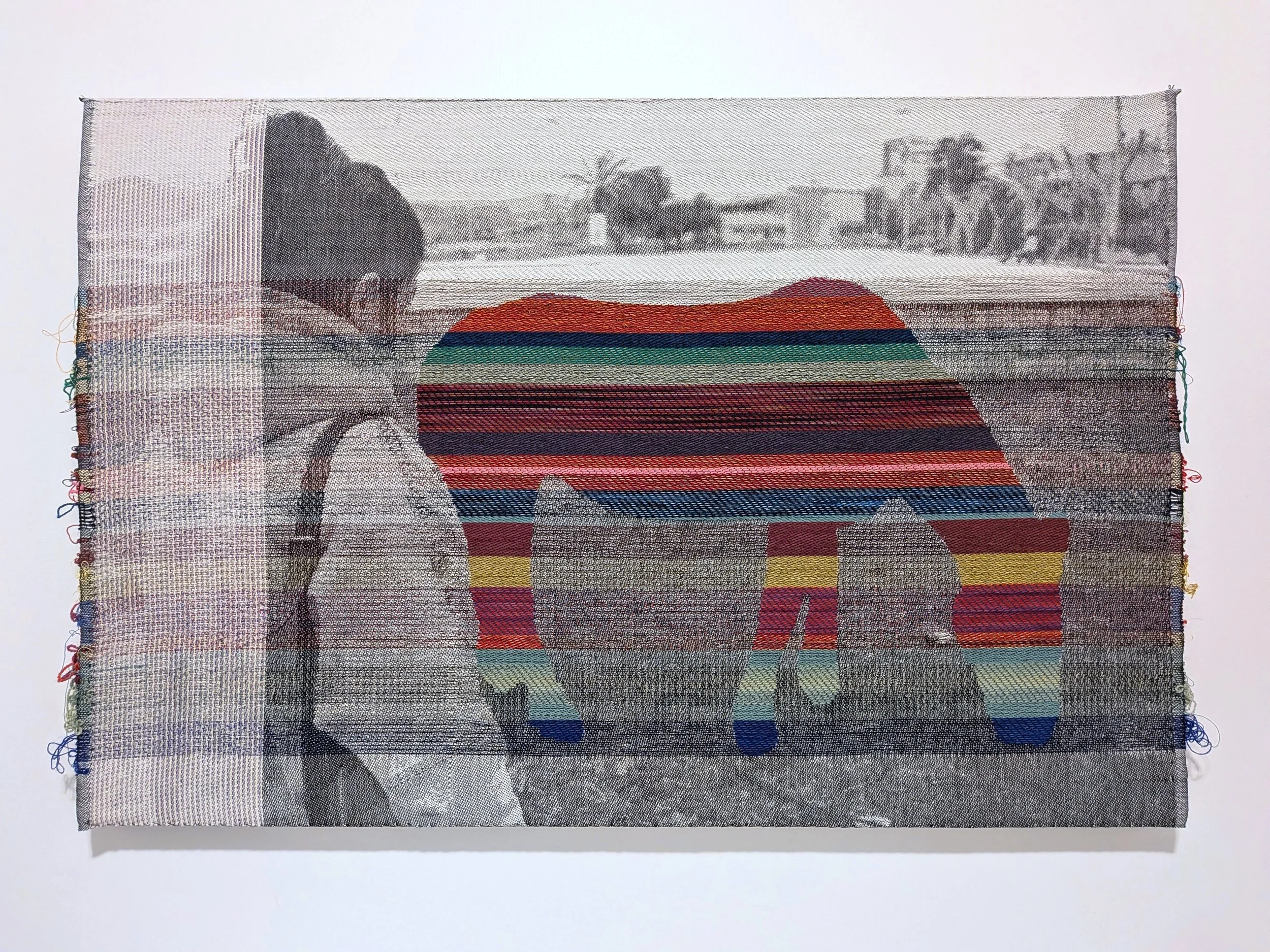 Untitled, 2025. Cotton, wool; woven on computerized loom.
