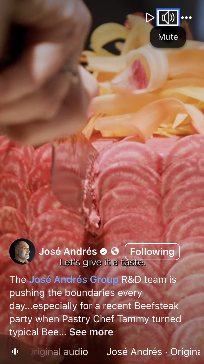 José Andrés Test Kitchen - Facebook Stories