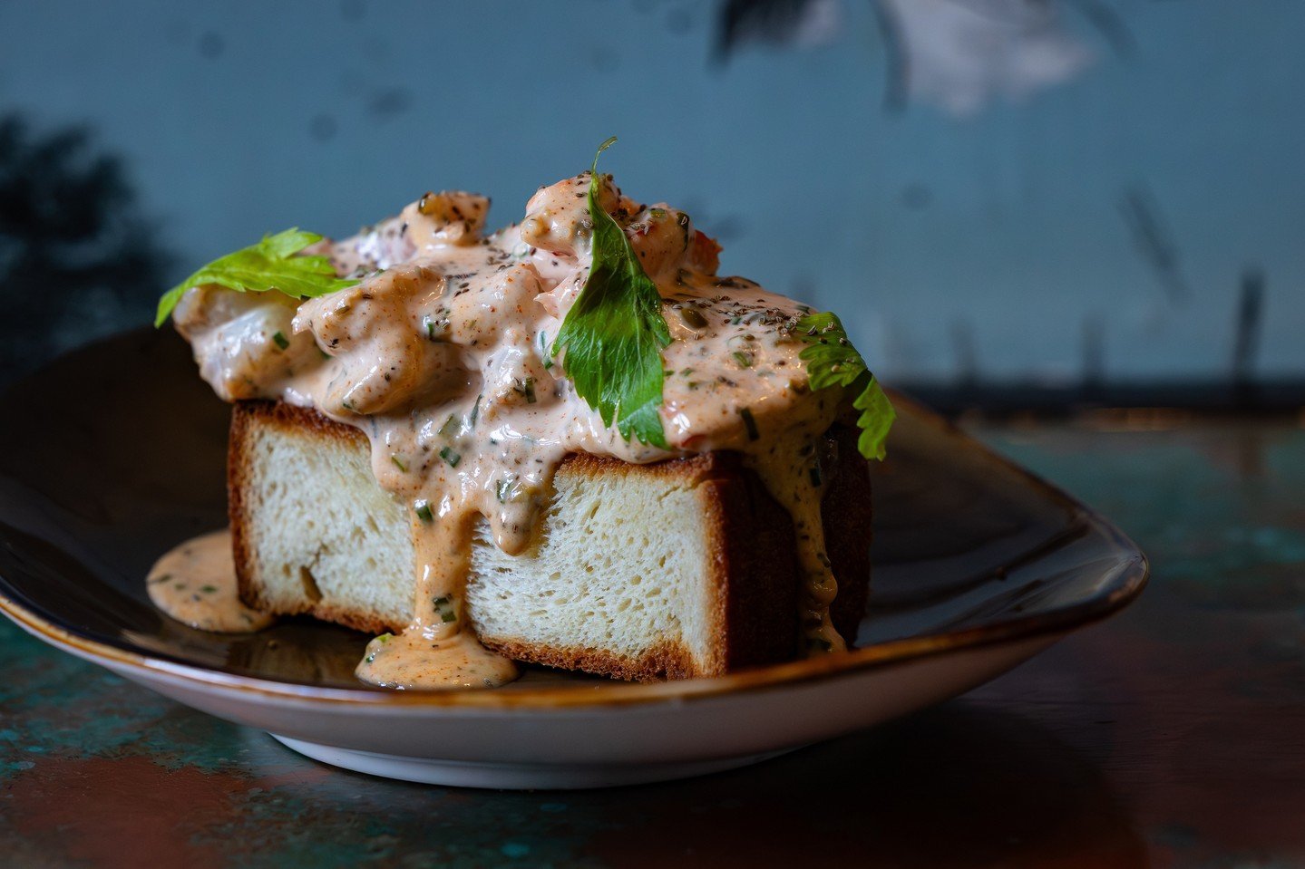 Anything but milquetoast 🍞 Shrimp St. Roch features poached shrimp, sauce ravigote, and celery atop toasted milk bread 🤤 
📸 @triangleblvd

#milkbread #freshshrimp #rawbar #dtr #raleigheats #foodie #raleighrawbar #raleighrestaurant #foodstagram #ra