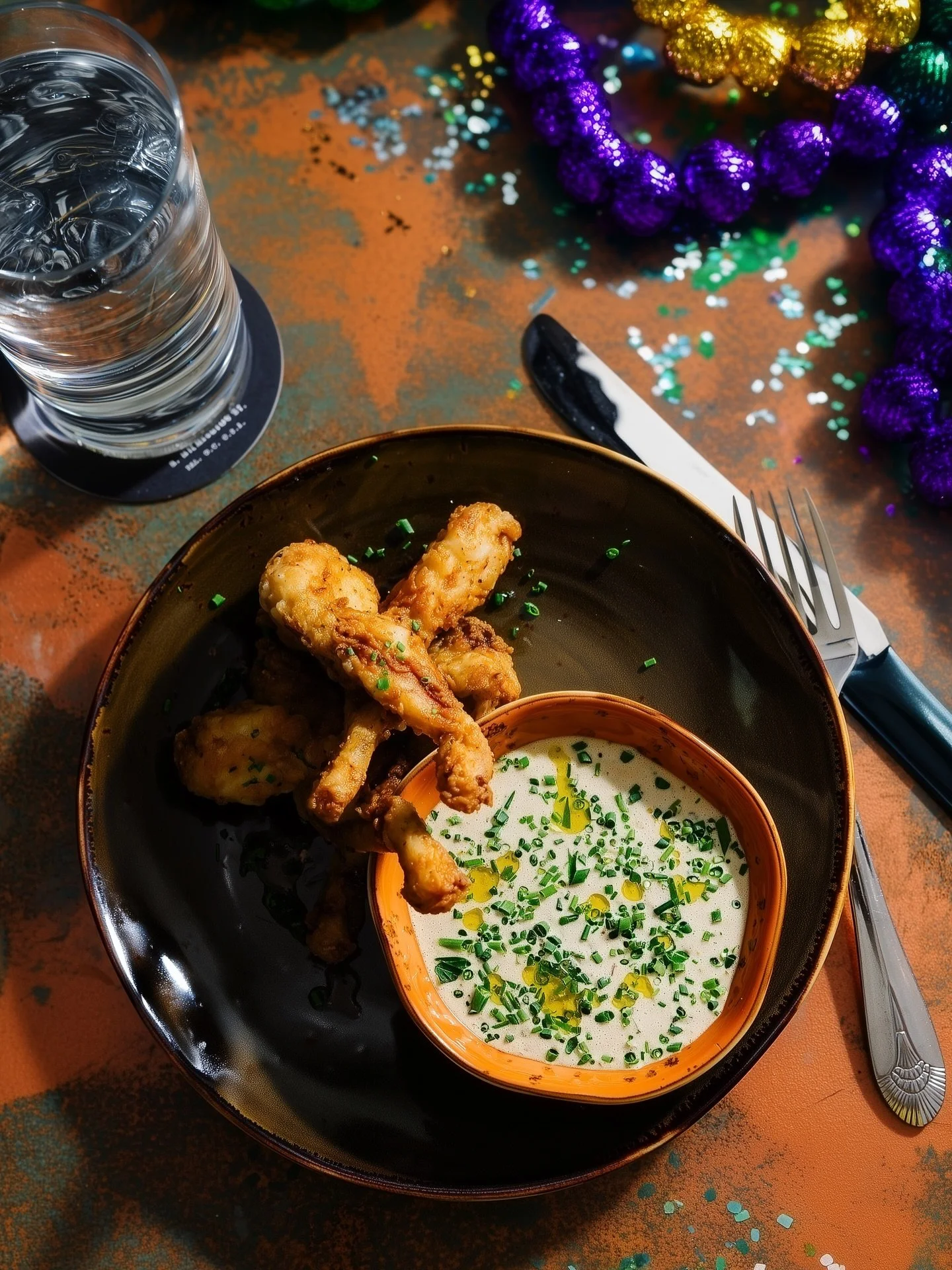 You&rsquo;ll see this crowd-pleaser on our special Mardi Gras menu next week 🐸 Crispy frog legs with Vietnamese mayo!  Come celebrate with us on Fat Tuesday - book your table with the link in bio 👑🎺