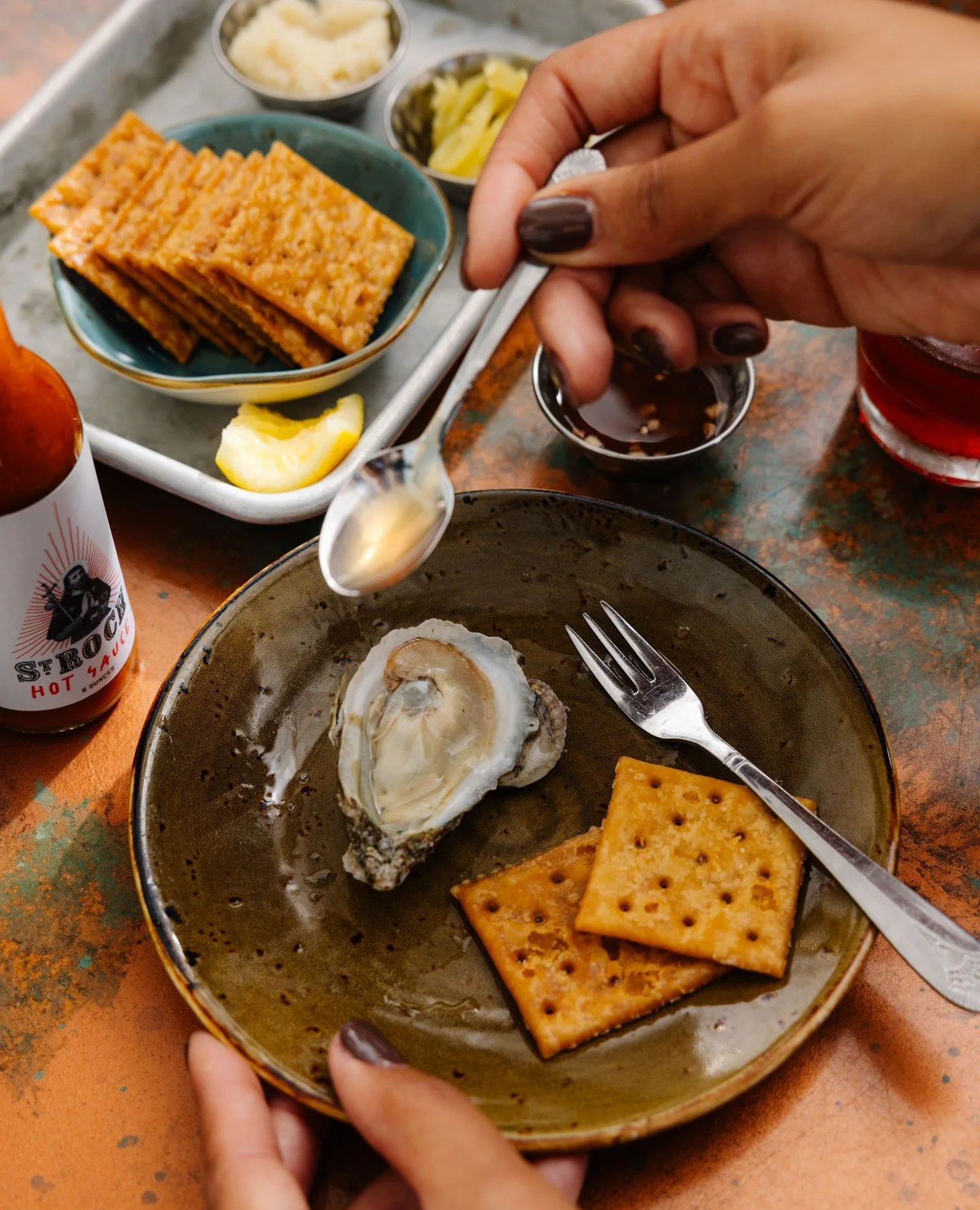 We find dressing oysters to be therapeutic 🧘 Join us for daily $1.50 oyster happy hour and find inner peace 🦪 ⁠
⁠
#oysters #roastedoysters #rawbar #ncseafood raleigheats oystersonthehalfshell oystershucking oystersandchampagne oystersofinstagram se