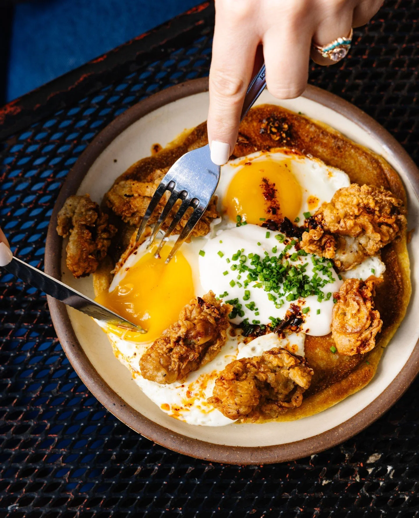 That moment you cut into a sunny yolk ✨ You know that feeling. Join us for brunch! Use the link in our profile to book a resi!⁠
⁠
#brunch #downtownraleigh #raleigheats #raleighbrunch #raleighfoodpics #raleighfoodie  #brunchinspo #brunchideas #weekend