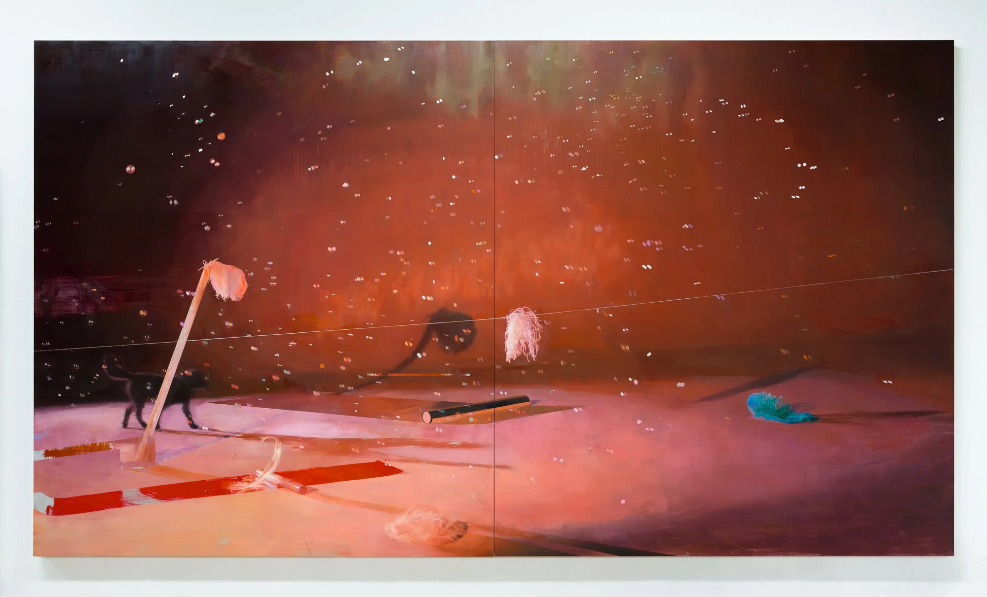 The Soloist, 2025
Oil on two aluminum panels
64 x 114 in